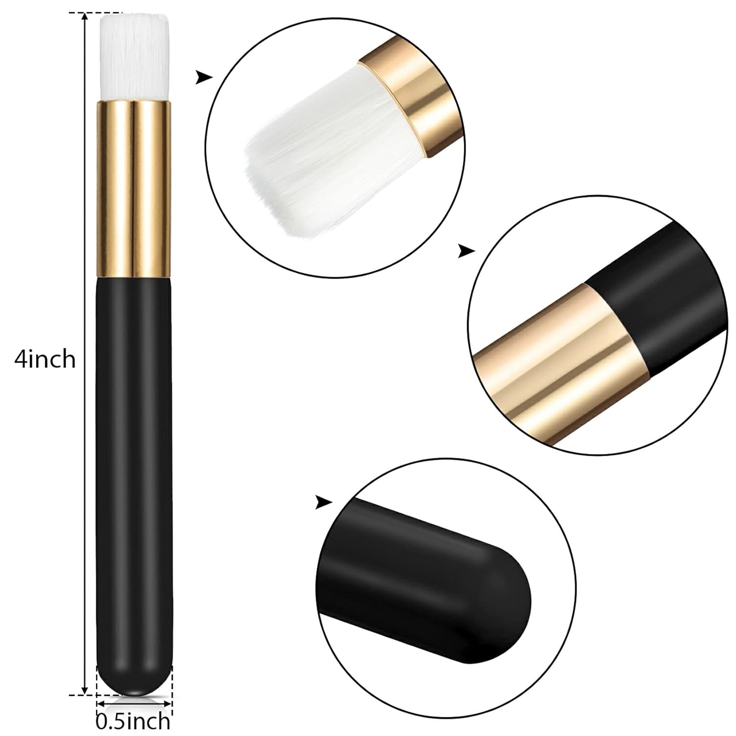 30 Pieces Lash Brushes for Cleaning Lash Shampoo Brushes for Eyelash with Container Blackhead Removing Nose Pore Deep Cleaning(4 Inch,Black) - Image 3
