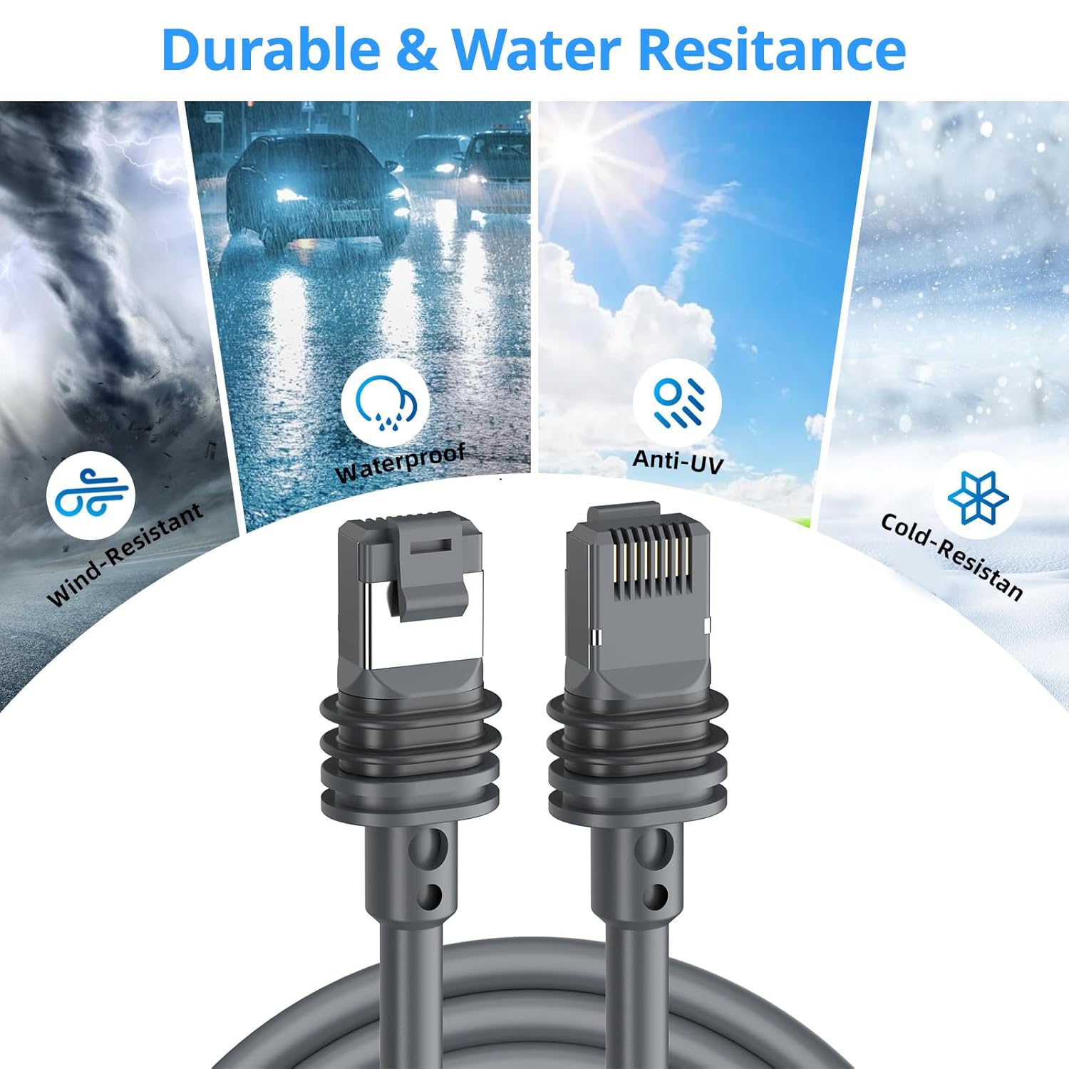 Ethernet Cable for Starlink Gen 3(16ft/5m), Extension ethernet Cable for starlink V3,Standard Actuated Waterproof Replacement Cord for Starlink - Image 6