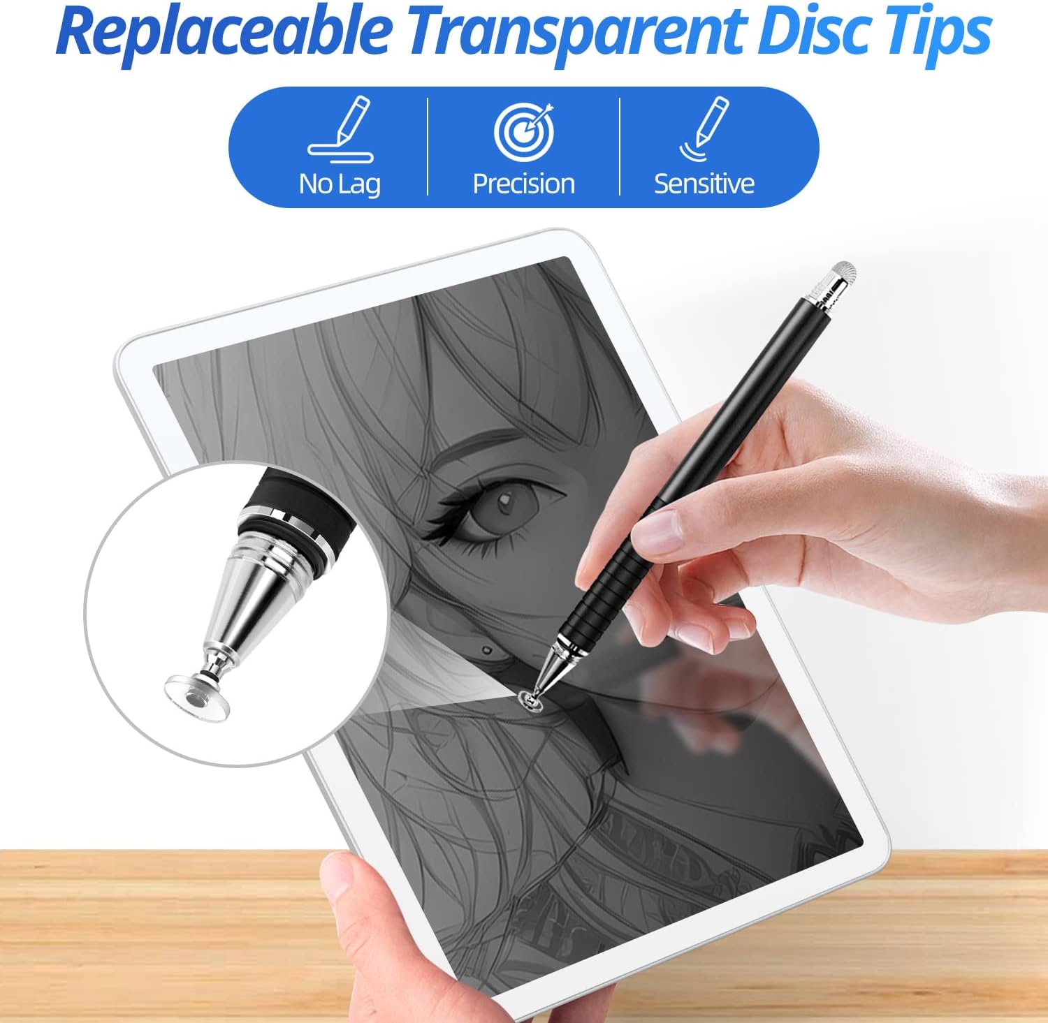 10pcs mesh Tips 12pcs disc Tips for Capacitive Touch Screen Stylus - Image 3