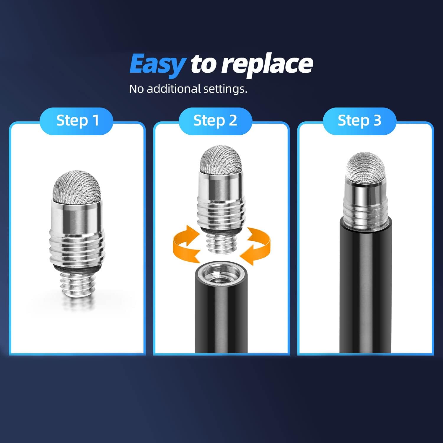 10pcs mesh Tips 12pcs disc Tips for Capacitive Touch Screen Stylus - Image 4