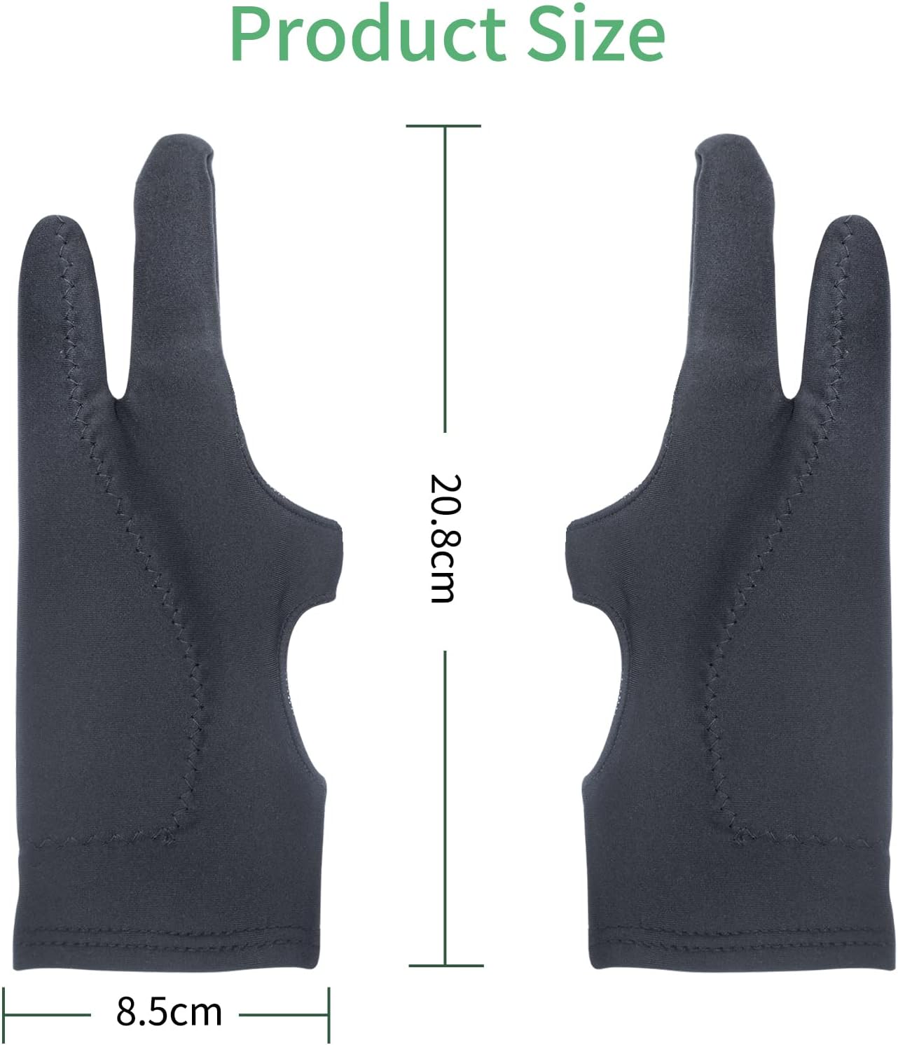 Artist Drawing Glove 3-Layer Palm Rejection [2 Pack Black and Pink] - Image 8