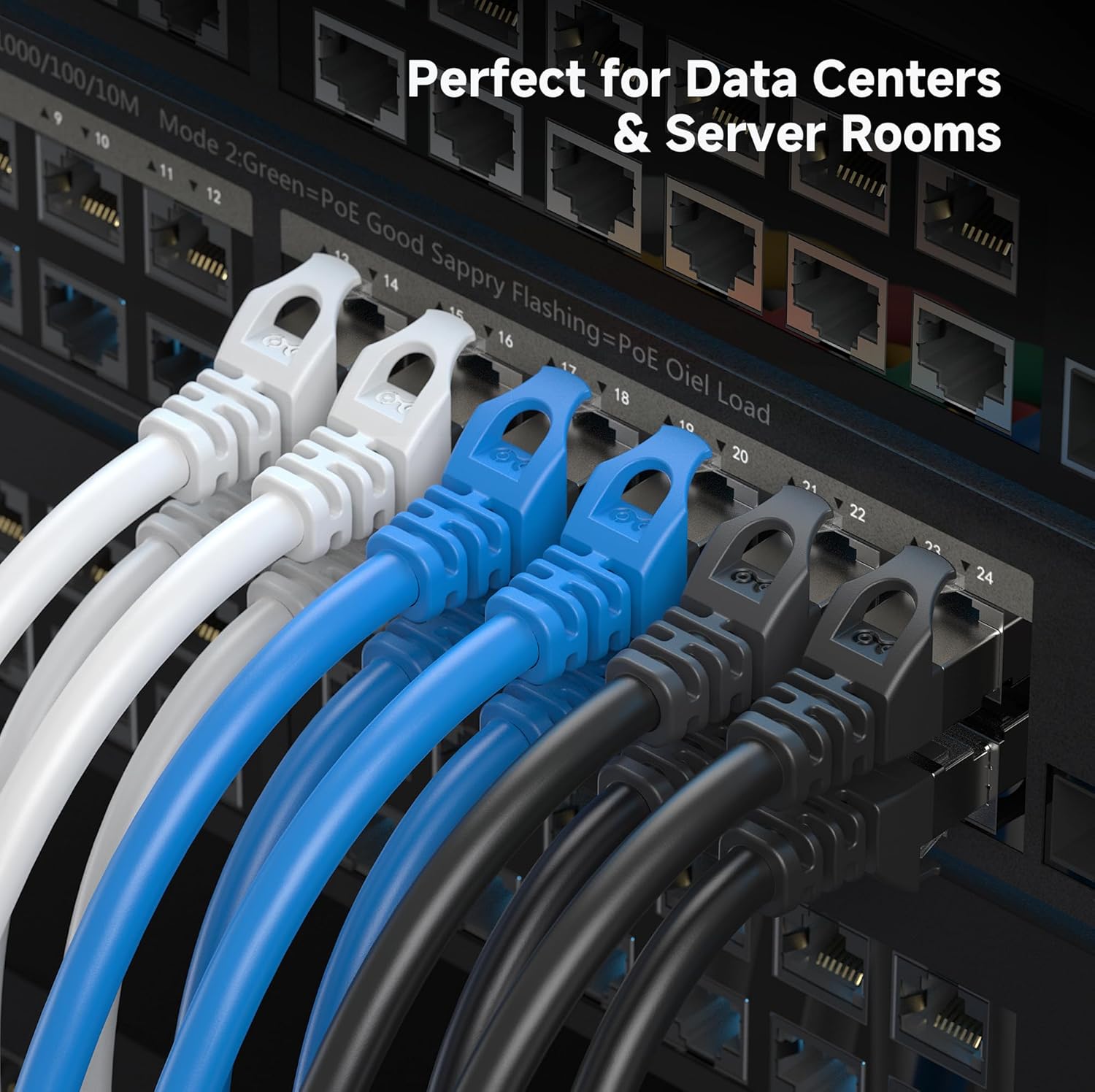 10Gbps Snagless Shielded Cat 6A Ethernet Cable - 50ft, Cat 6A Cable, Cat6A Cord, Ethernet Cord, Black - Image 8