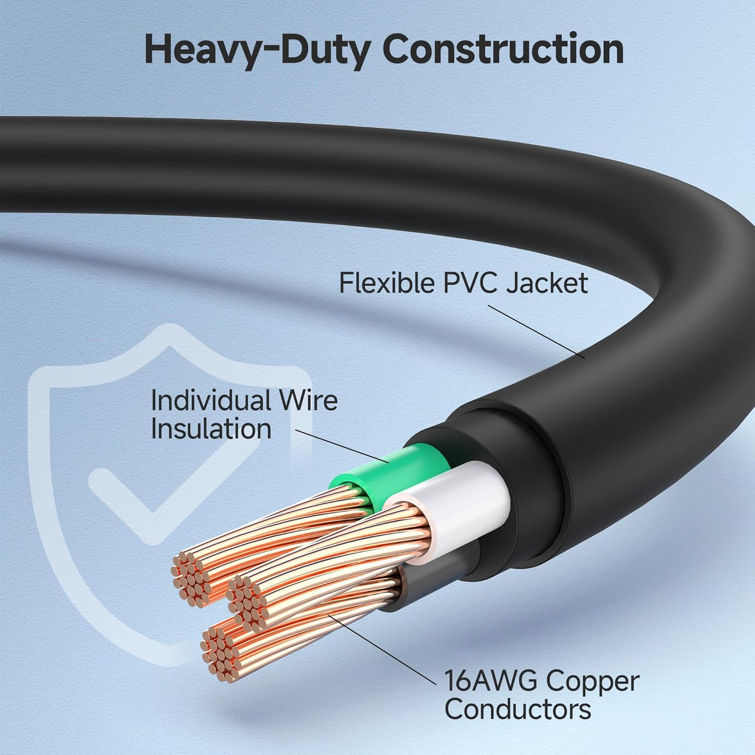 2-Pack 16 AWG Low Profile Right Angle Power Cord, 90 Degree Power Cord, 6 Feet (NEMA 5-15P to Angled IEC C13) - Image 5