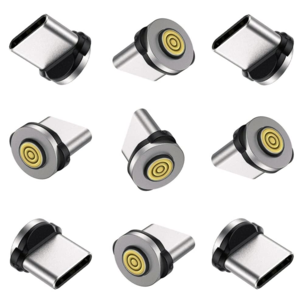 Magnetic Charging Tips 5pin Series,Type-c Tips 9Pack,Magnetic Type-C Tips,Just Charger Tips Without Magnetic Data Cable(Just 5pin USB-C Tips,9Pack) - Image 1