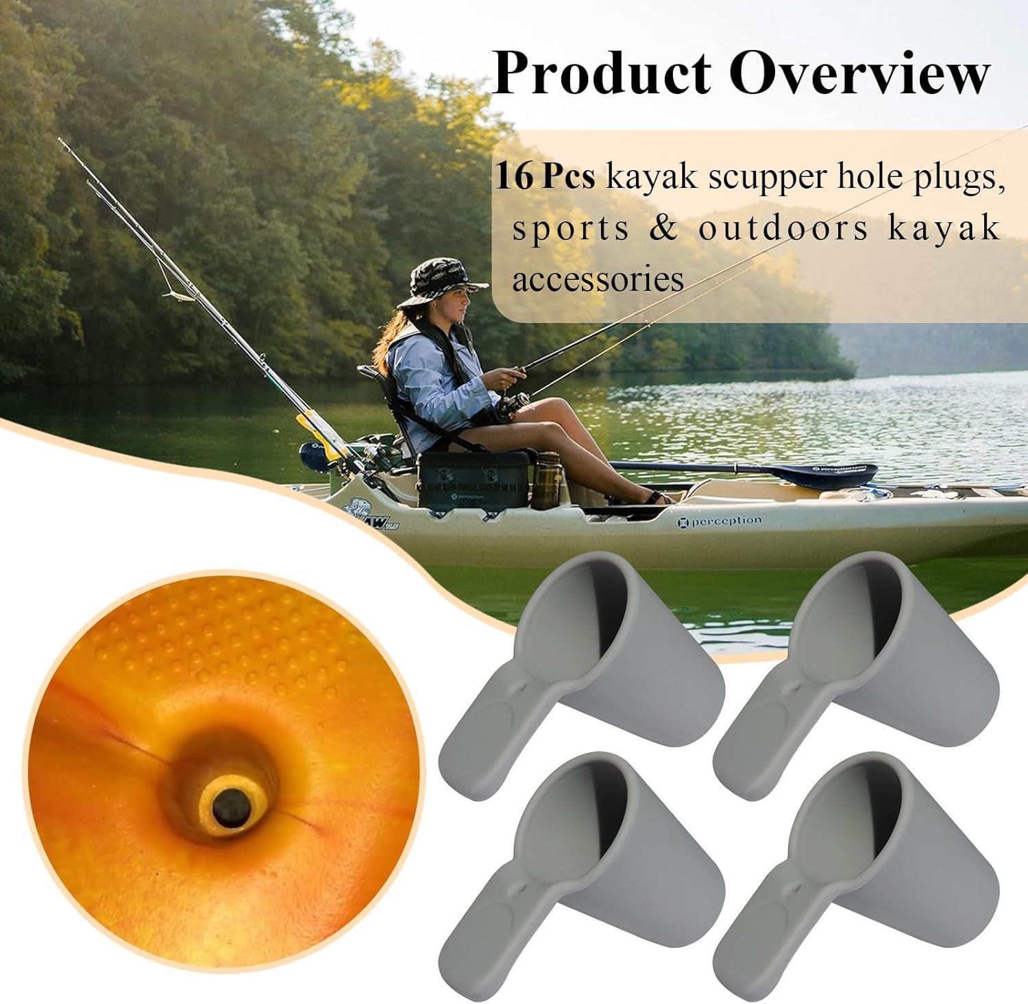 8 Pcs Kayak Scupper Hole Plugs Fits Scupper Holes 1