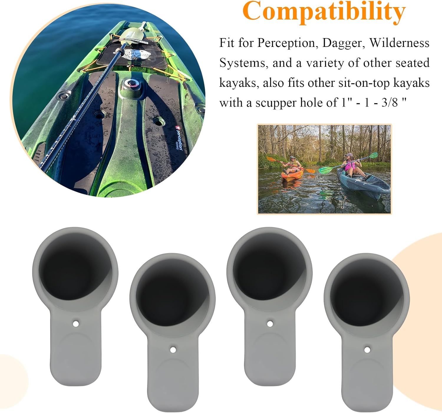 8 Pcs Kayak Scupper Hole Plugs Fits Scupper Holes 1