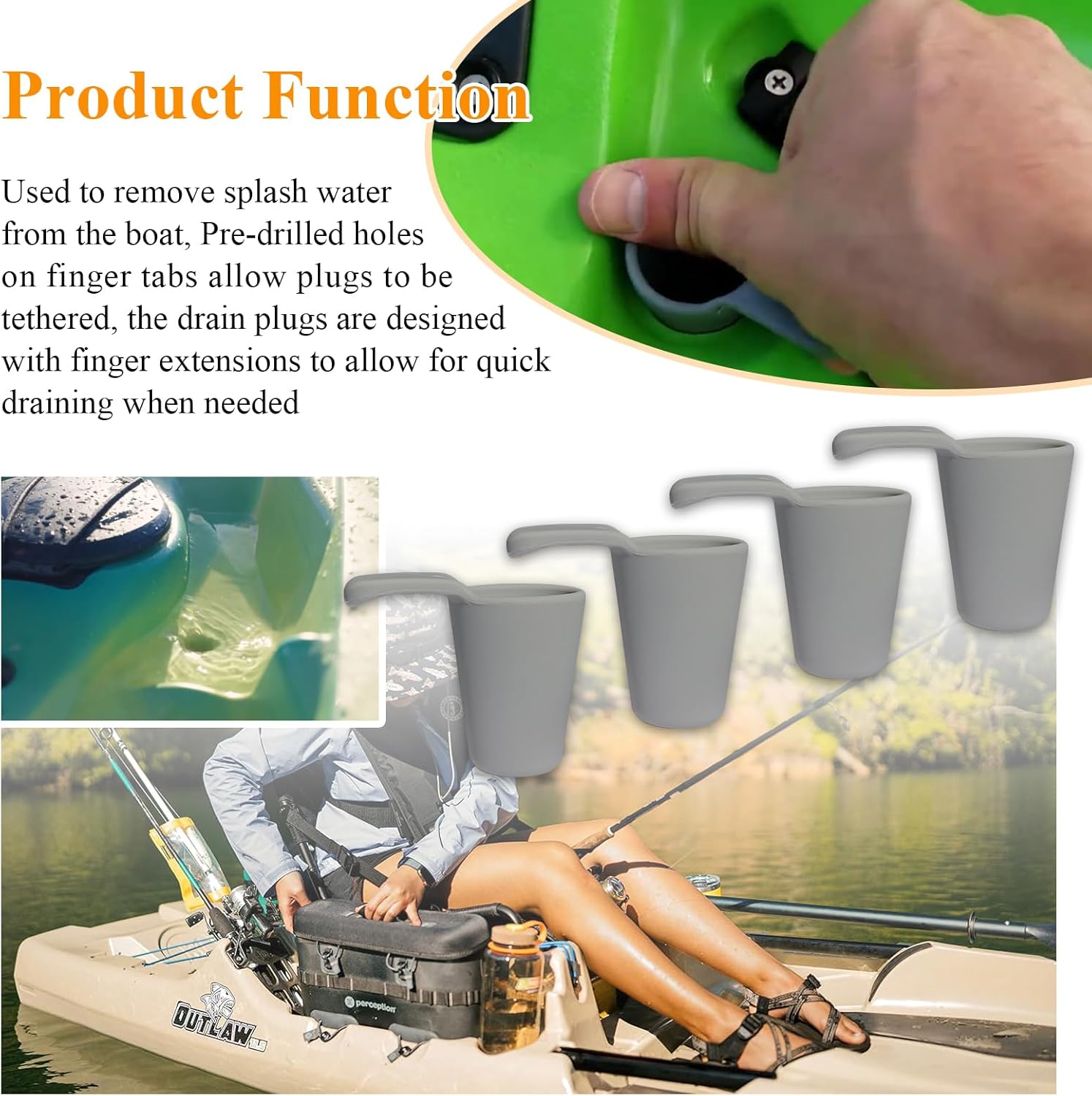 8 Pcs Kayak Scupper Hole Plugs Fits Scupper Holes 1