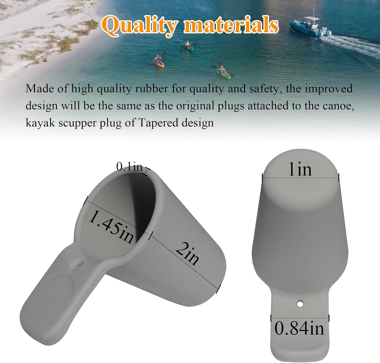 8 Pcs Kayak Scupper Hole Plugs Fits Scupper Holes 1