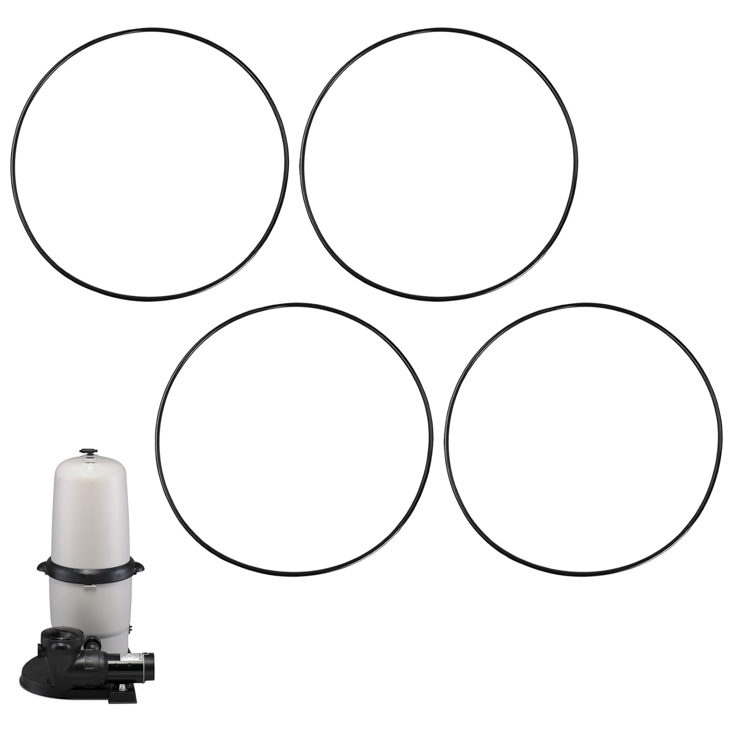 4 Pc CCX1000G Filter Tank Body O-Ring, Compatible with Hayward XStream CC1000, CC1500, CC2000 Series Swimming Pool Cartridge Filters, for Tank Filters Gasket, Pool Pump Filter Ring - Image 1