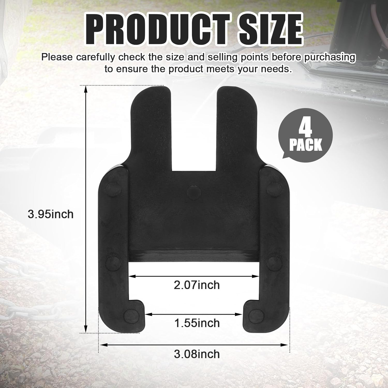 4 Pcs Sway Bracket Jacket Bulk Compatible with E2 Hitch Sway Control Brackets 6k 8k 10k 12k 14k Weight Distribution Hitch Parts Bar for RV Noise Reduction Eliminate Creaking Wear 2 x 0.5 Inch - Image 2