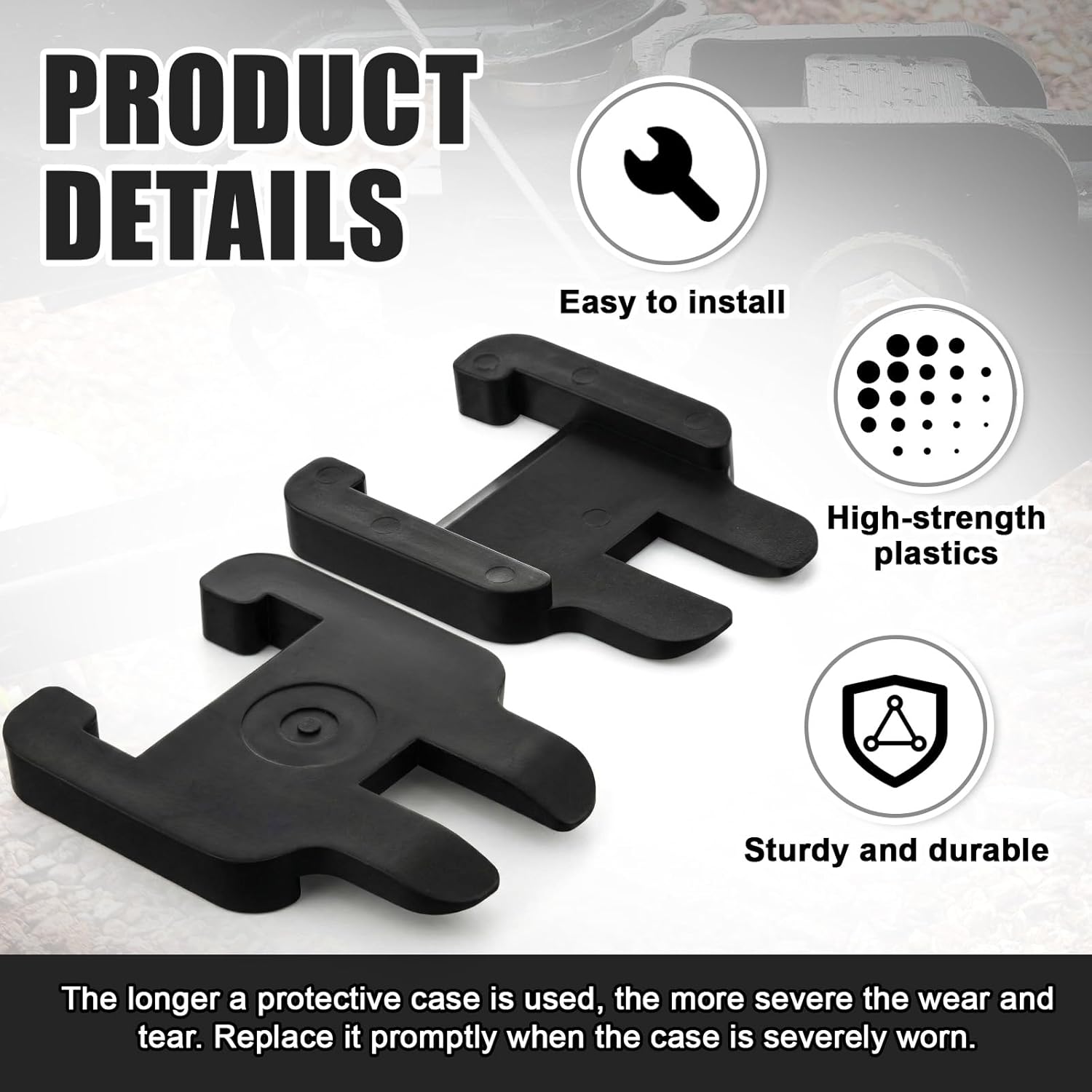 4 Pcs Sway Bracket Jacket Bulk Compatible with E2 Hitch Sway Control Brackets 6k 8k 10k 12k 14k Weight Distribution Hitch Parts Bar for RV Noise Reduction Eliminate Creaking Wear 2 x 0.5 Inch - Image 3