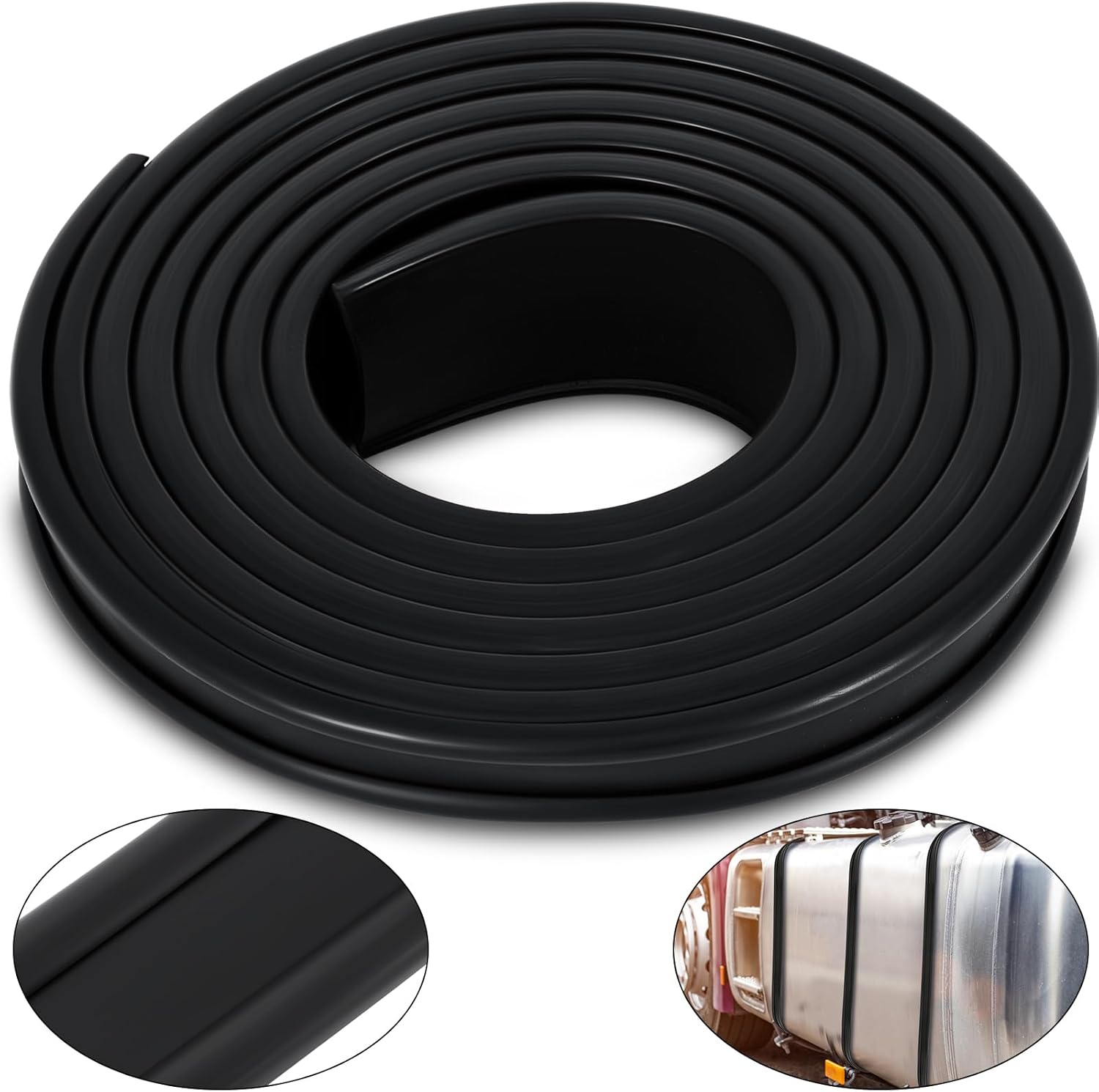 2 Inch Fuel Tank Strap Isolator 6 Feet Length Gas Tank Seal Strap Insulator Rubber for Most Semi Trucks - Image 1
