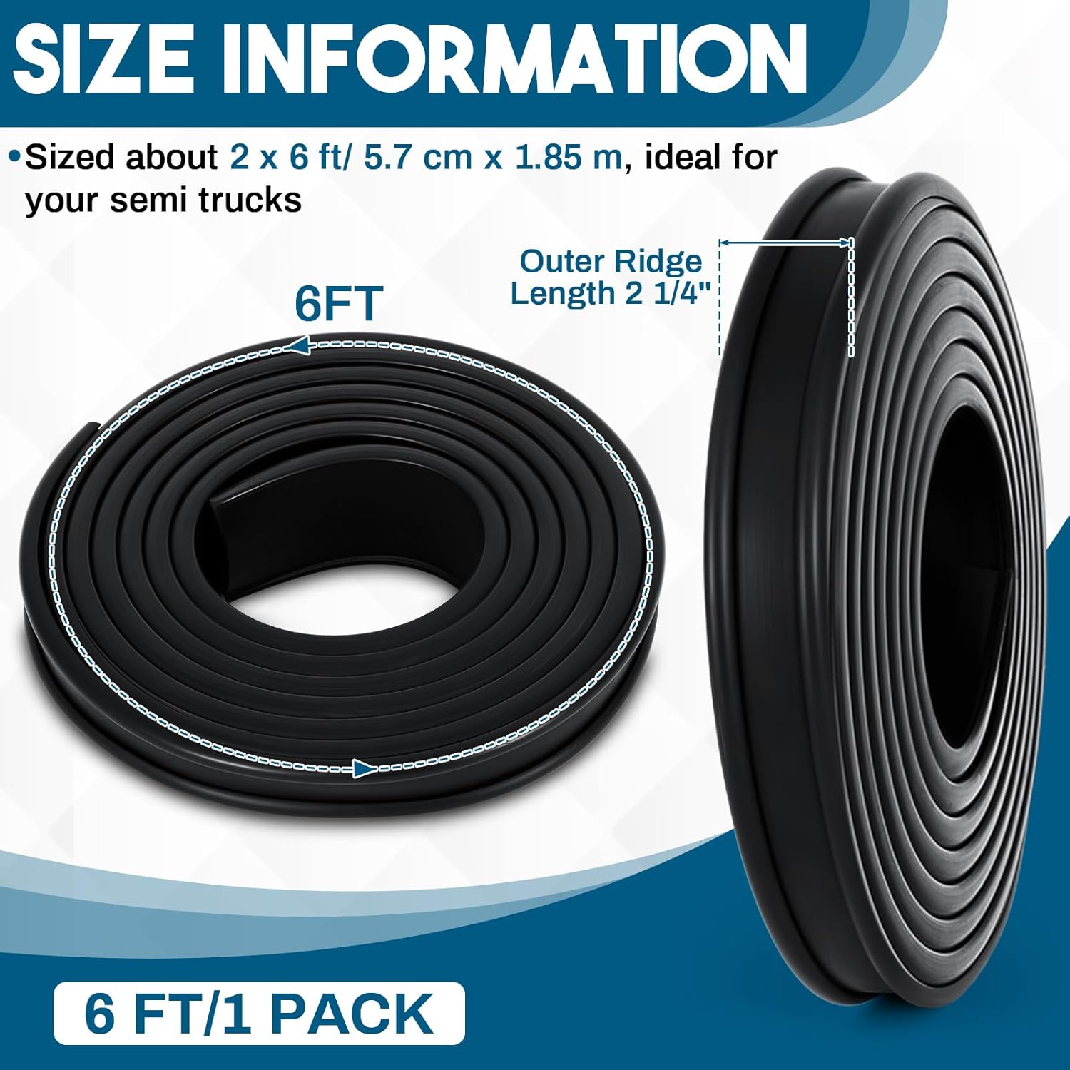 2 Inch Fuel Tank Strap Isolator 6 Feet Length Gas Tank Seal Strap Insulator Rubber for Most Semi Trucks - Image 2
