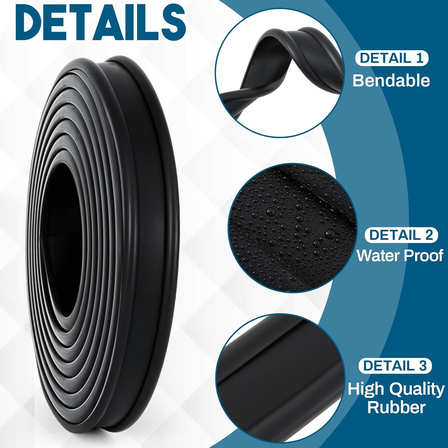 2 Inch Fuel Tank Strap Isolator 6 Feet Length Gas Tank Seal Strap Insulator Rubber for Most Semi Trucks - Image 3