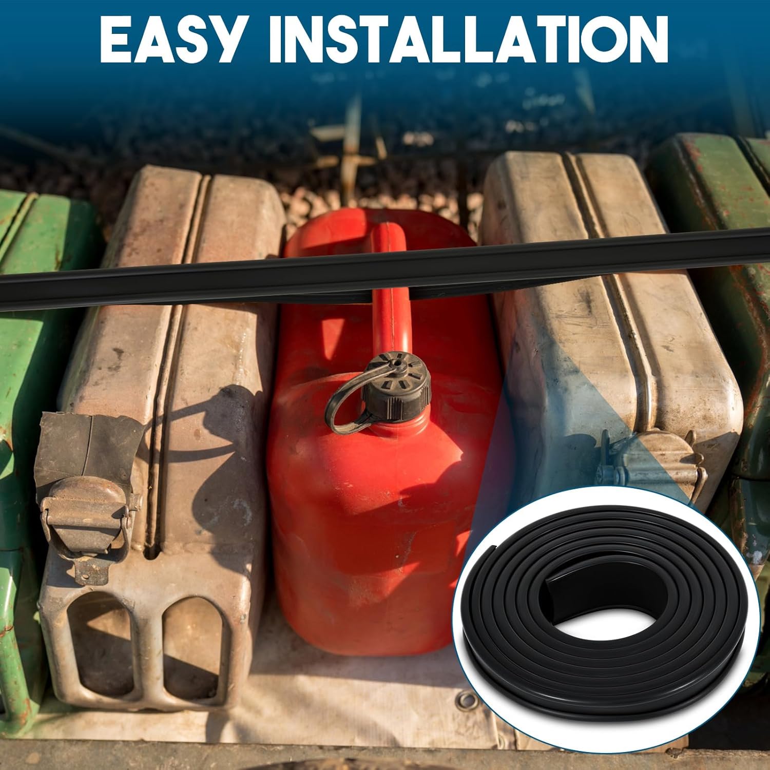2 Inch Fuel Tank Strap Isolator 6 Feet Length Gas Tank Seal Strap Insulator Rubber for Most Semi Trucks - Image 5