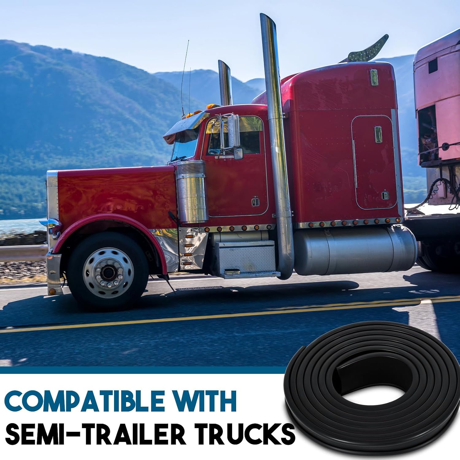 2 Inch Fuel Tank Strap Isolator 6 Feet Length Gas Tank Seal Strap Insulator Rubber for Most Semi Trucks - Image 6