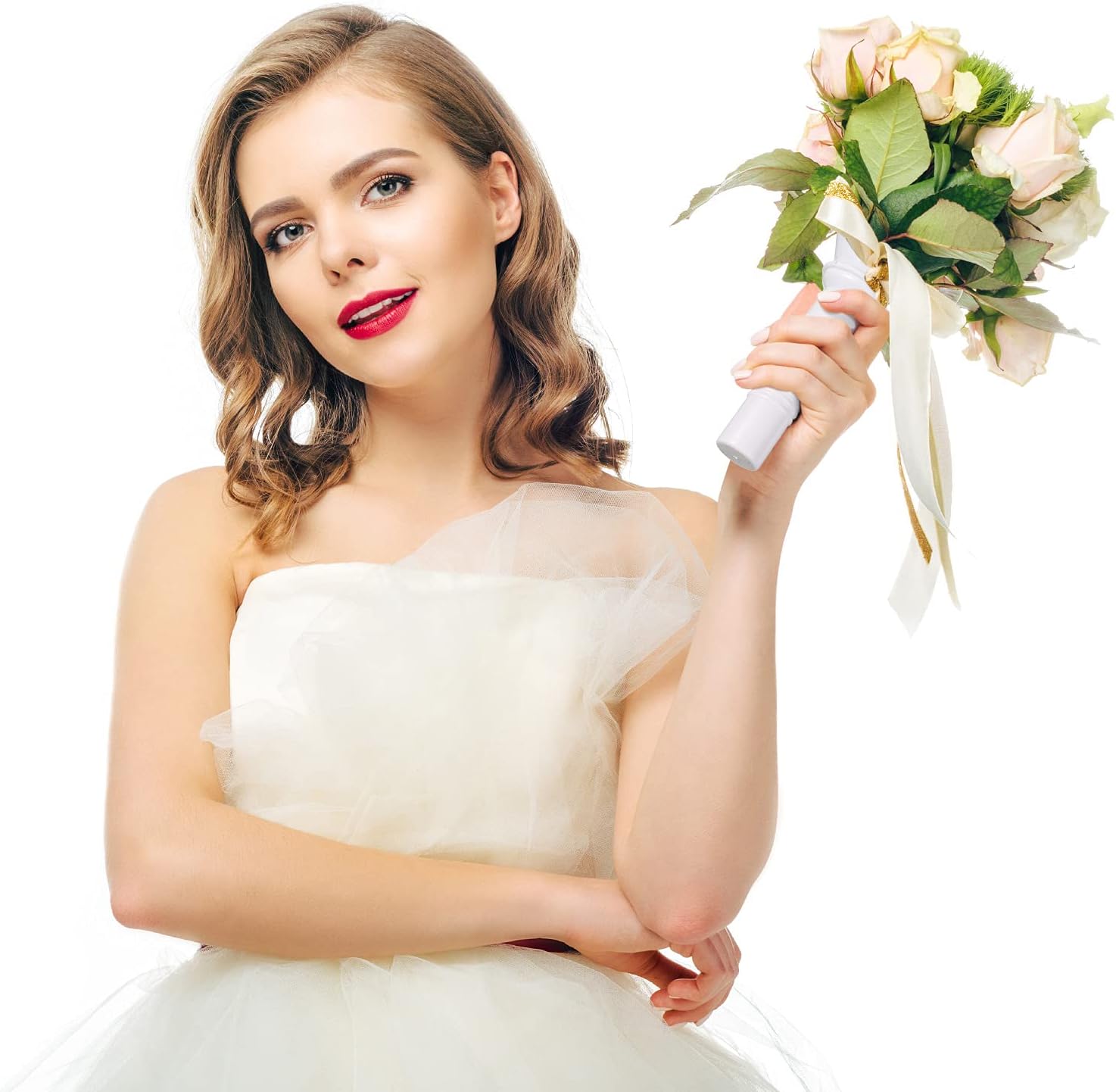 Wedding Bouquet Holder Bridal Bouquet Holders for Artificial Flowers Foam Bouquet Holder Handle for Weddings Flower Arrangement Gardening Supplies (10 Pieces) - Image 5