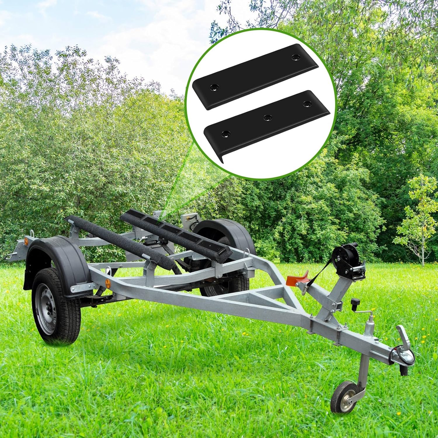 10 Pcs Boat Trailer Bunk Slide Pads and Boat Trailer Glide Bunk Enders 10.25'' x 3.1'' Boat Trailer Bunk Slicks for Easier Launching and Loading Boat Trailer Parts and Accessories - Image 5