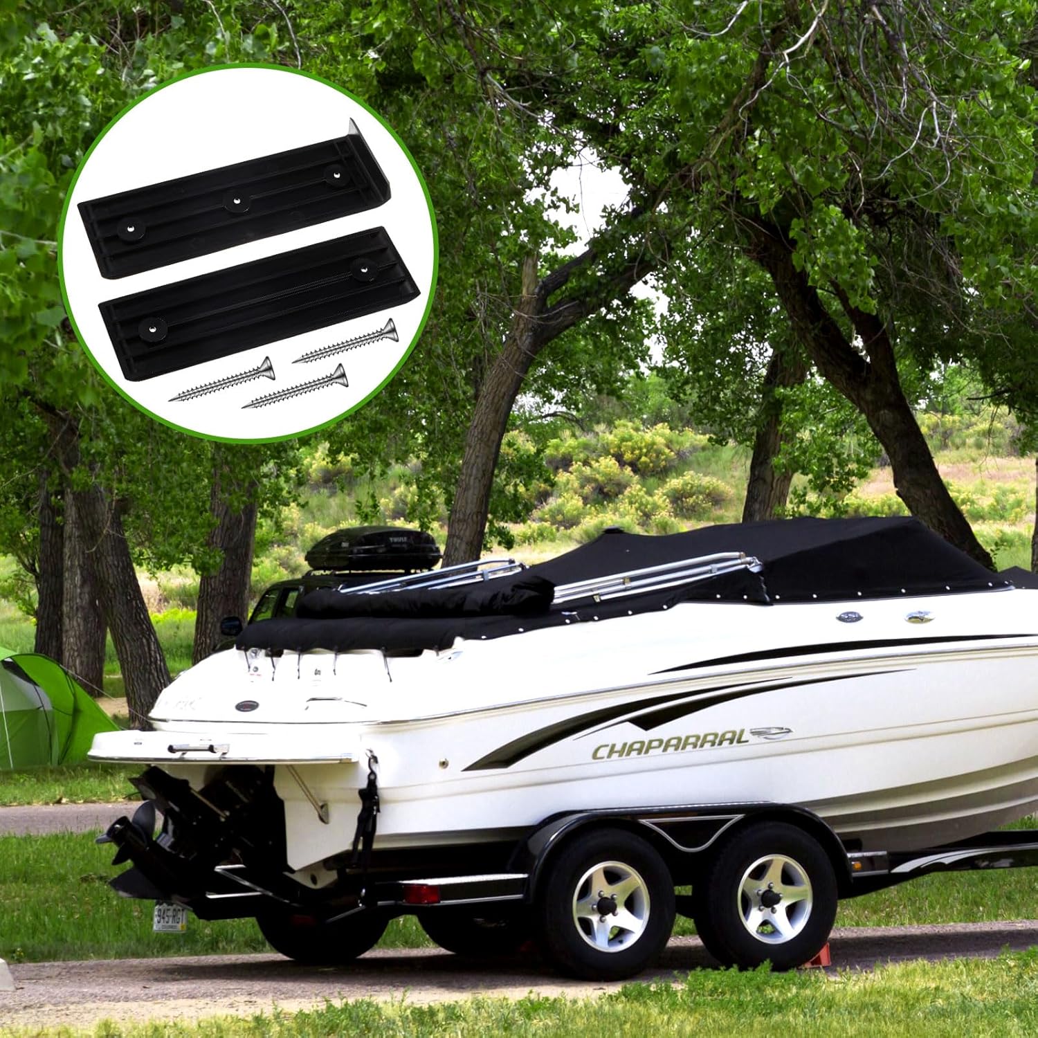 10 Pcs Boat Trailer Bunk Slide Pads and Boat Trailer Glide Bunk Enders 10.25'' x 3.1'' Boat Trailer Bunk Slicks for Easier Launching and Loading Boat Trailer Parts and Accessories - Image 6