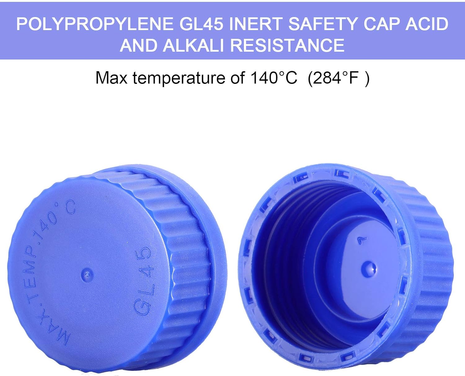 4 Pieces Glass Round Media Storage Glass Bottles Borosilicate Media Bottles with GL45 Blue Screw Cap for Lab Water Reagent Liquids(100 ml) - Image 4