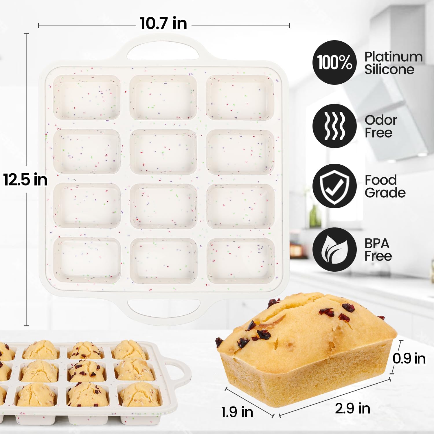 Silicone Muffin Top Pan & Silicone Mini Loaf Pan - Image 3
