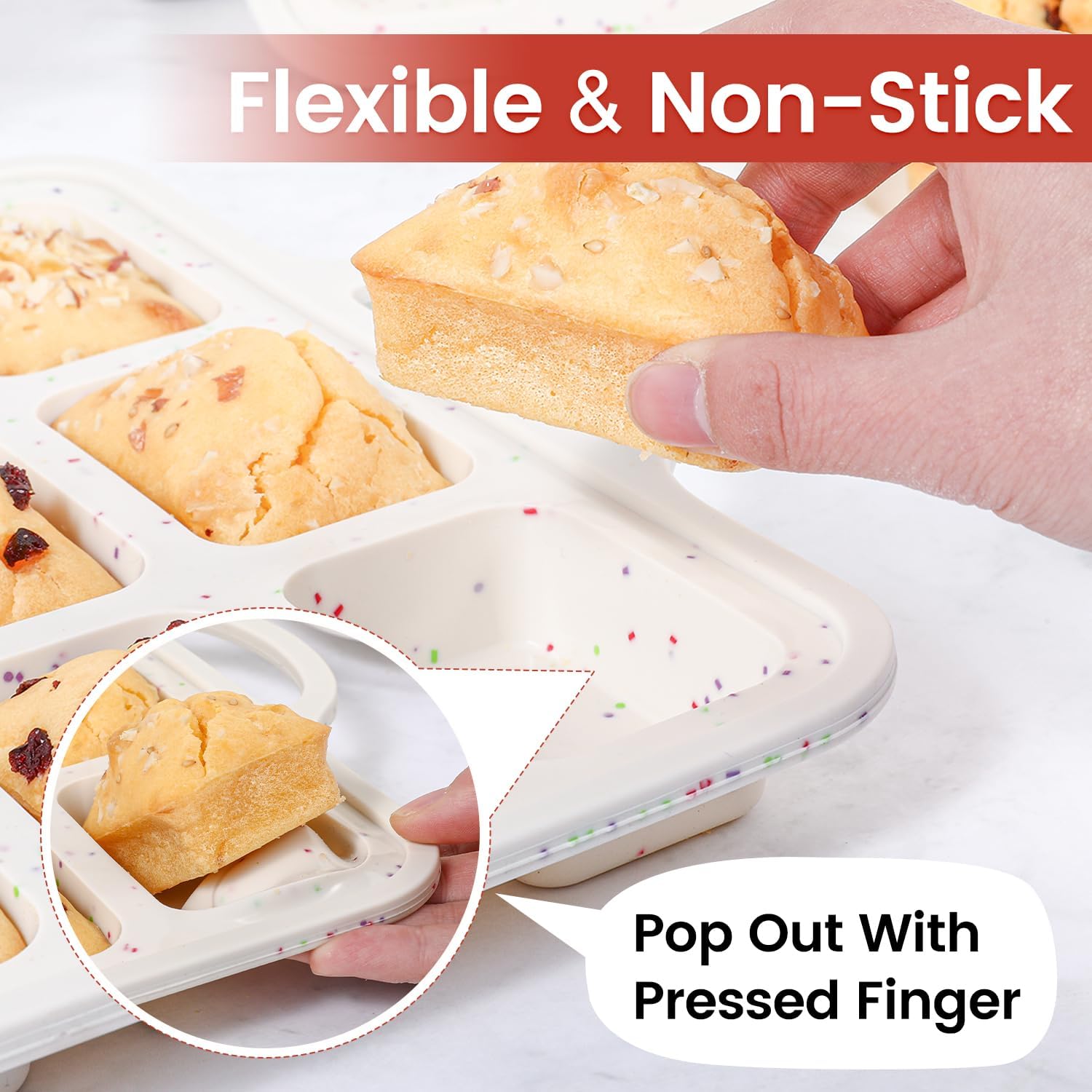 Silicone Muffin Top Pan & Silicone Mini Loaf Pan - Image 8