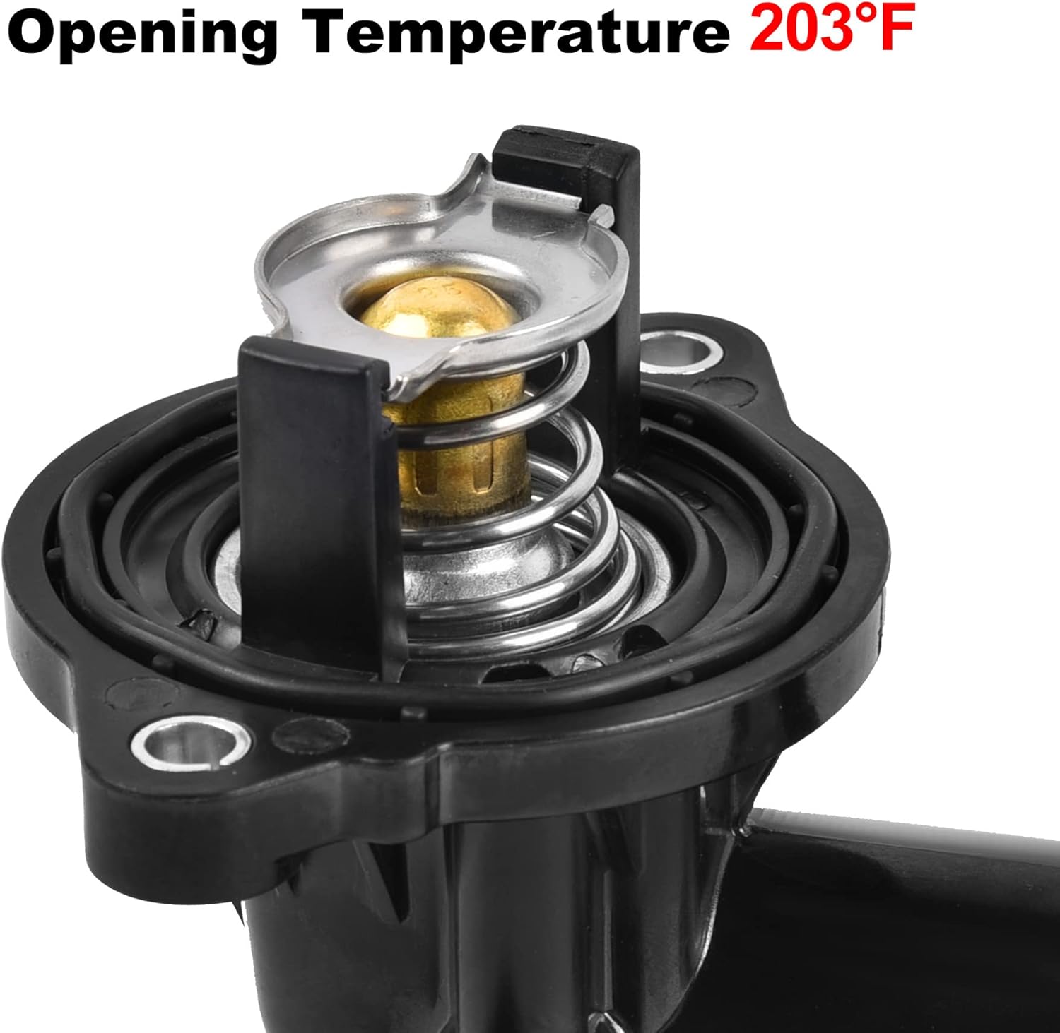Thermostat Housing Assembly, 05184651AF 49569 902-852, Compatible with 2011-2015 Dodge Durango 2011-2020 Jeep Grand Cherokee 2012-2017 Jeep Wrangler 3.6L - Image 2