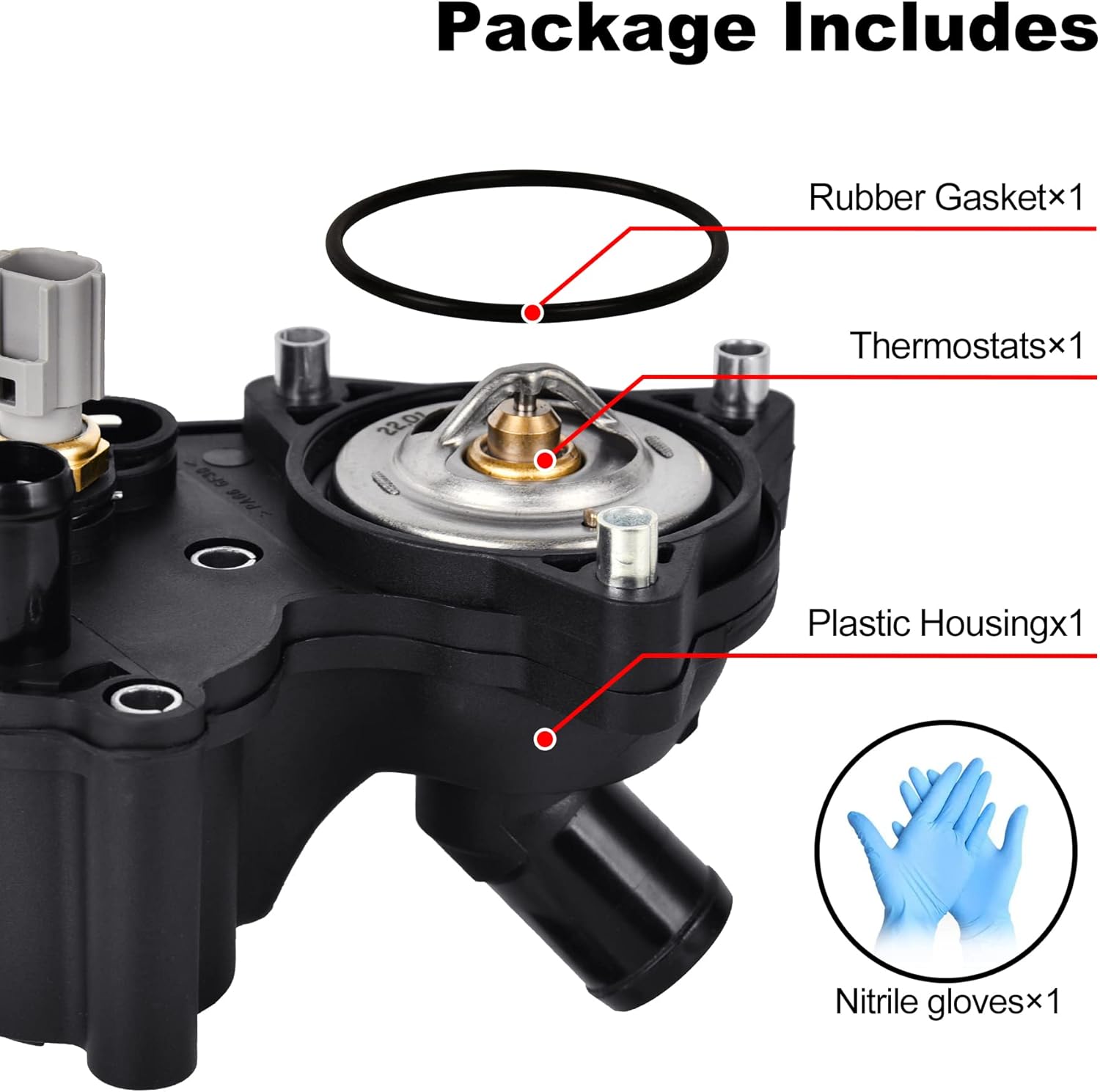 Thermostat Housing Kit Assembly, 2L2Z8592AA, Compatible with 2002-2010 Explorer Sport & Mercury Mountaineer V6 4.0L - Image 5