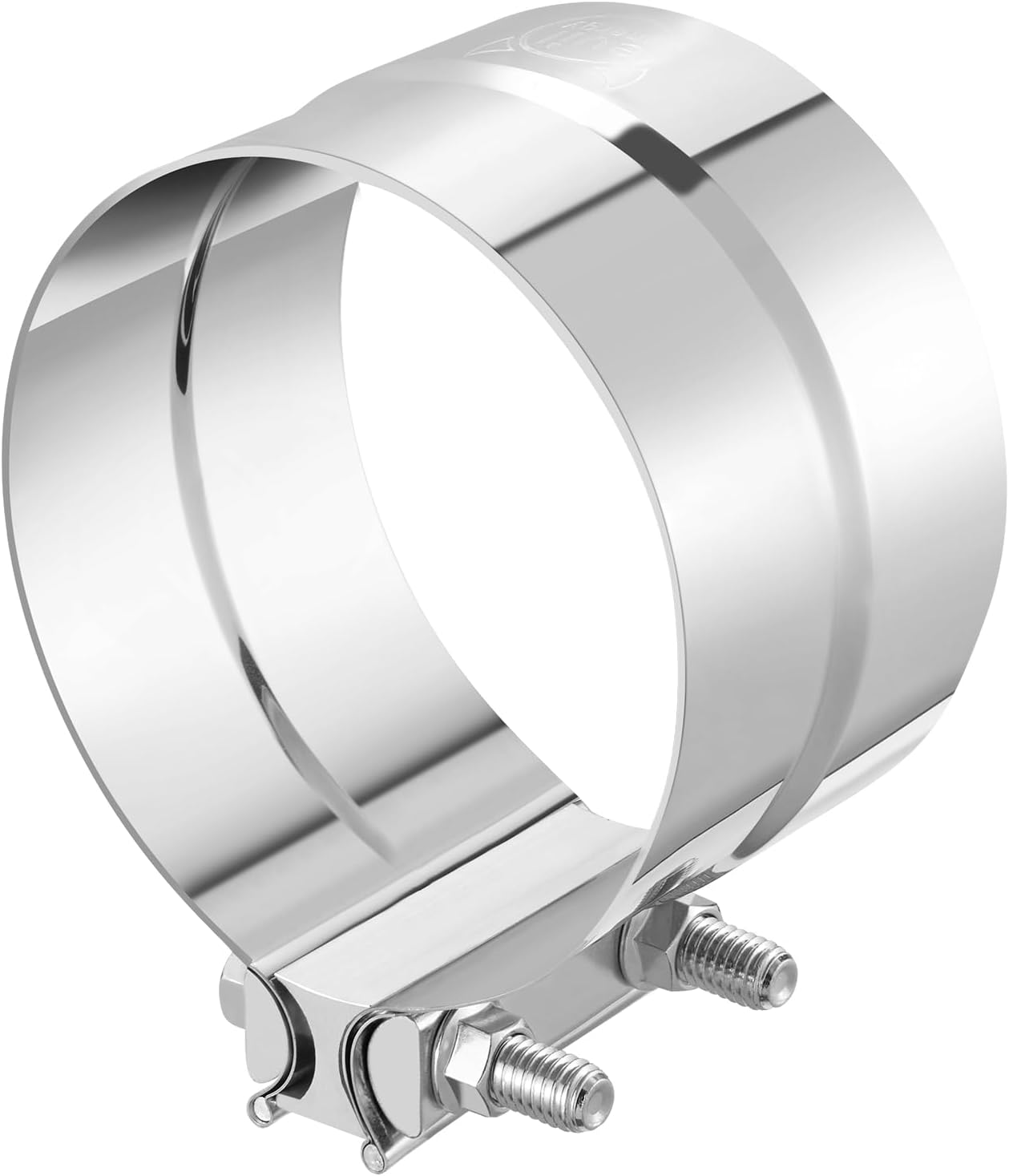 4.0'' Exhaust Clamp, Lap Joint Band Clamp Stainless Steel for Pipes, Mufflers, Catalytic Converters (1PCS, 4.0 inch) - Image 1