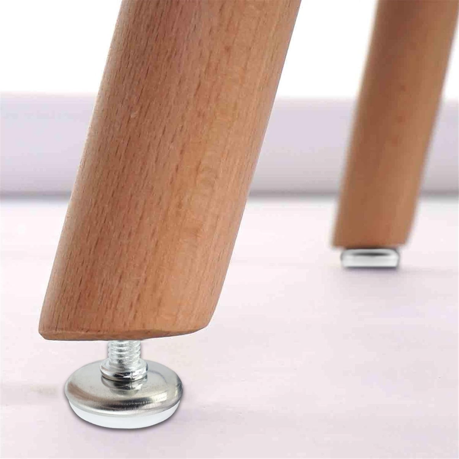 Screw on Furniture Glides Adjustable Furniture Leg Base Leveller M8 x 25mm Thread Length - Pack of 36 - Image 6