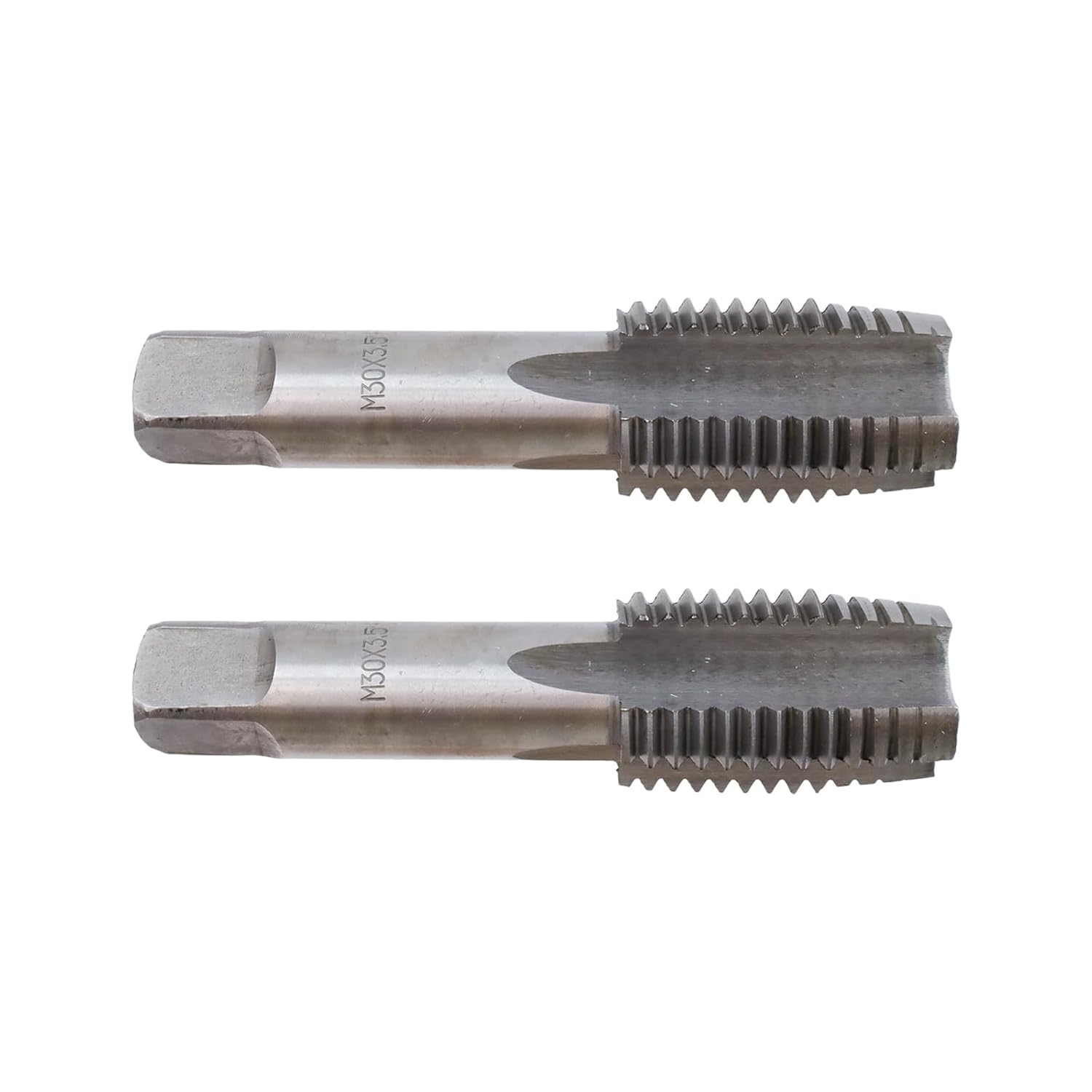 Metric Hand Tap M30 x 3.5 Taper Straight Flutes Screw Taps Threading Hand Tap Repair DIY Tool -2pcs - Image 1