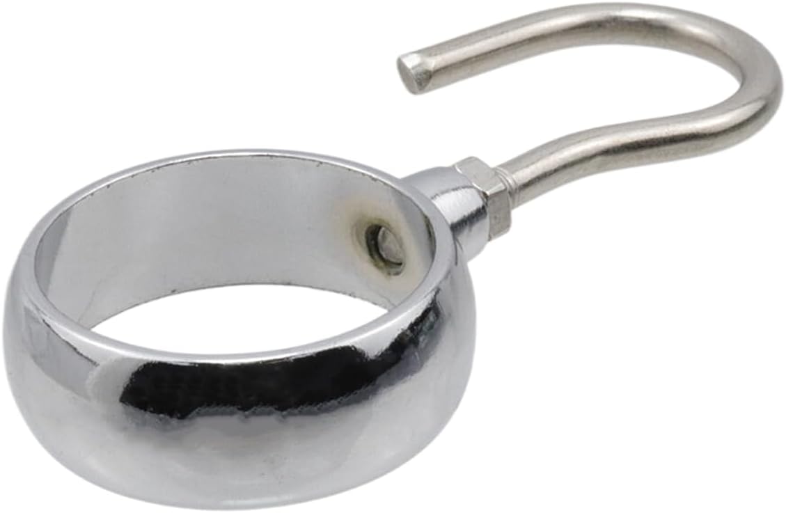 Stainless Steel Closet Rod Hook Robe Tube Hook Wardrobe Hooks for Hanging, Fit for32mm/1.26