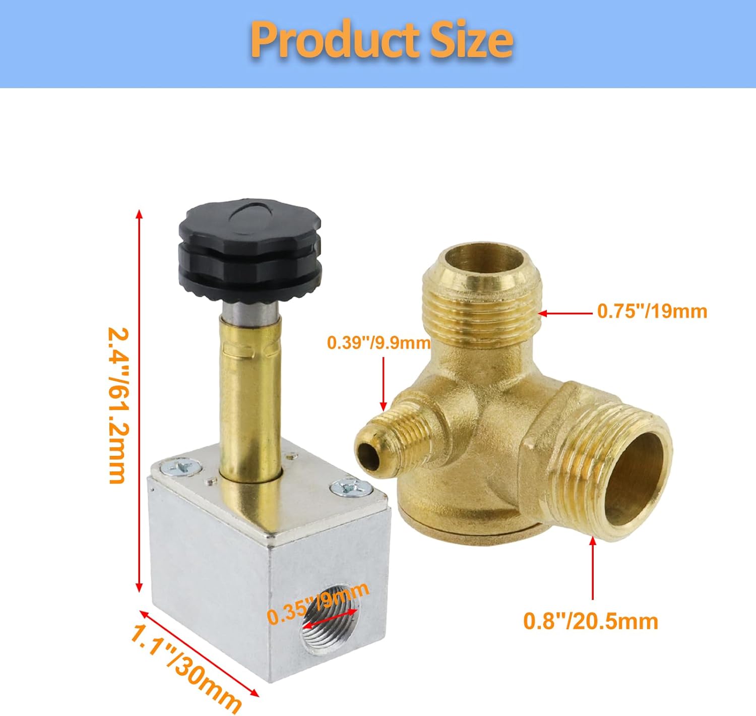 Electric Solenoid Air Valve Body 1.5KW Aluminum Power-Off Vent Exhaust Valves Body with 3 Way Valve for Air Compresspor - Image 2