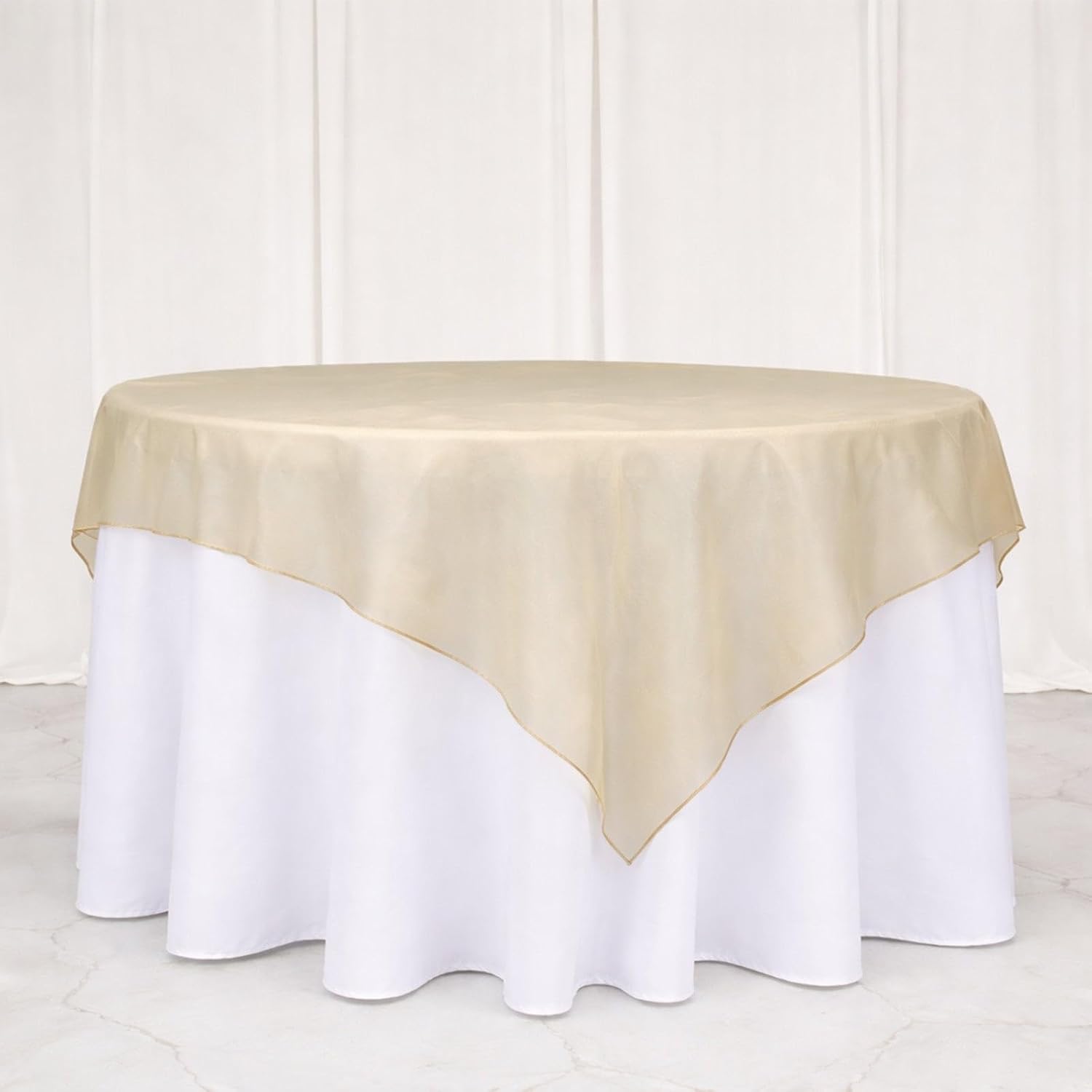 Efavormart 10 Pack Organza Table Overlay 72