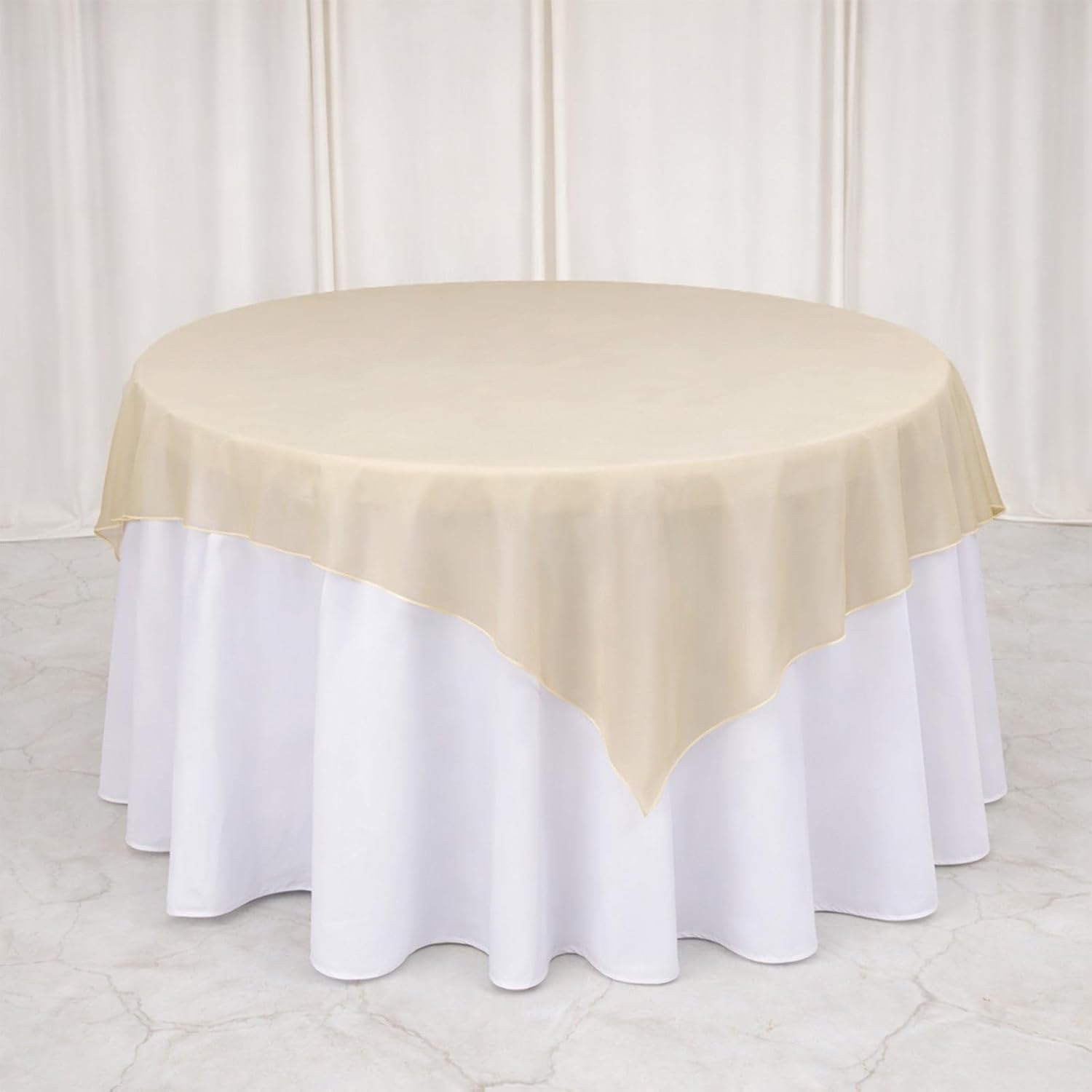 Efavormart 10 Pack Organza Table Overlay 72