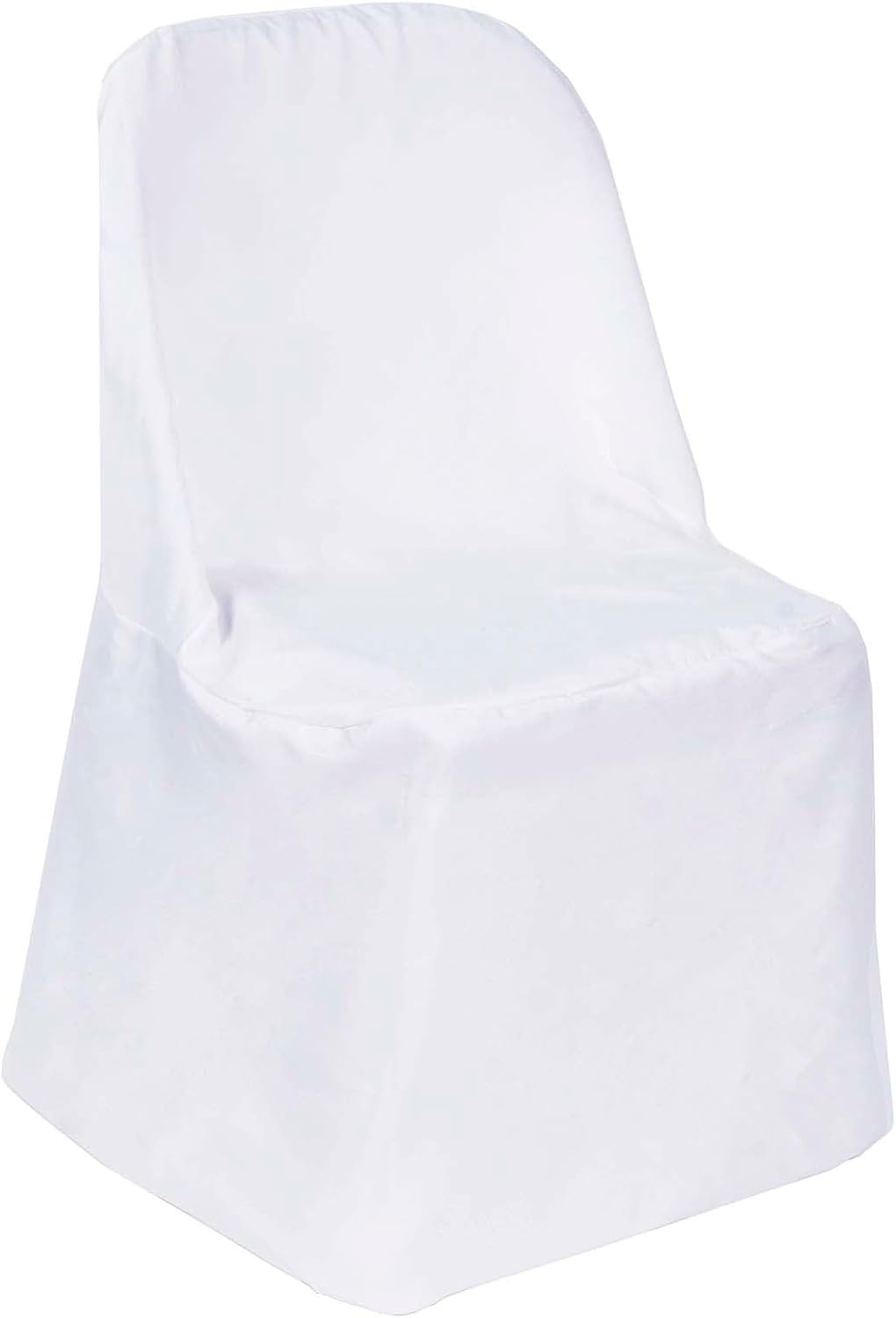 Efavormart 10 PCS White Linen Polyester Folding Chair Cover Dinning Chair Slipcover for Wedding Party Event Banquet Catering - Image 2