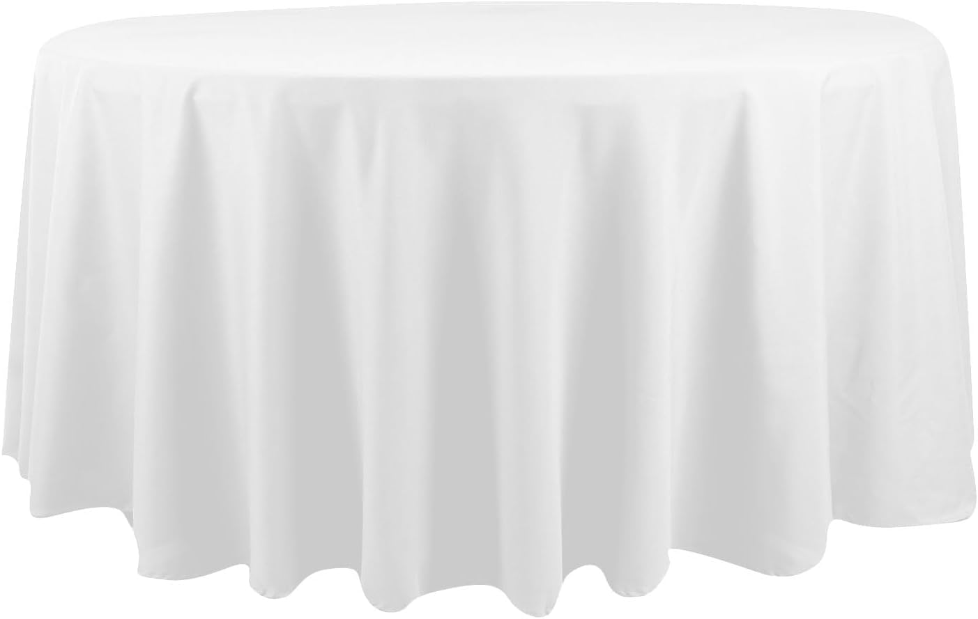 Efavormart White Cotton Blend Round Tablecloth 120
