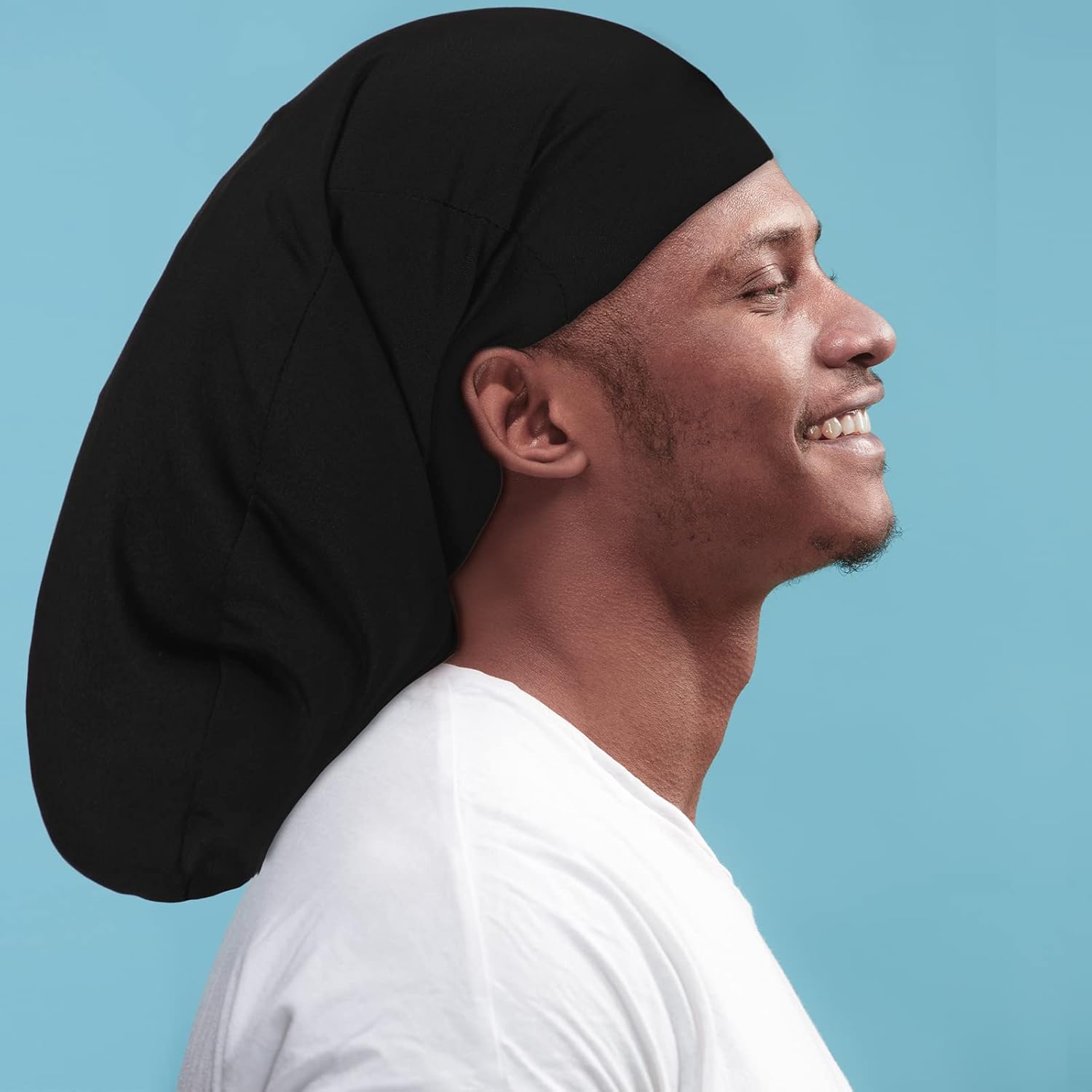 4 Pieces Unisex Jumbo Dreadlock Cap Long Dreads Hair Head Wrap Sleeping Cap Hair Accessories Sleep Bonnet for Men Women - Image 6