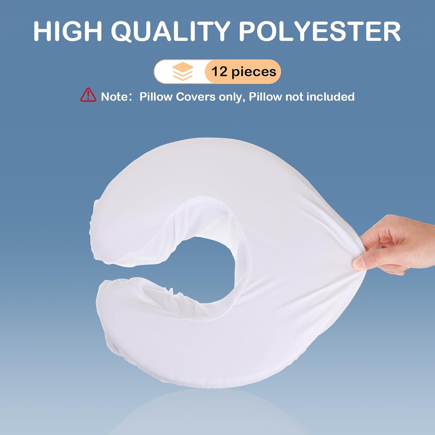 12 Pcs Face Cradle Covers for Massage Head Rest Microfiber Reusable Soft Thicker Massage Table Face Covers Oil Proof Headrest Cradle Sheets for Spa Beauty(White) - Image 7
