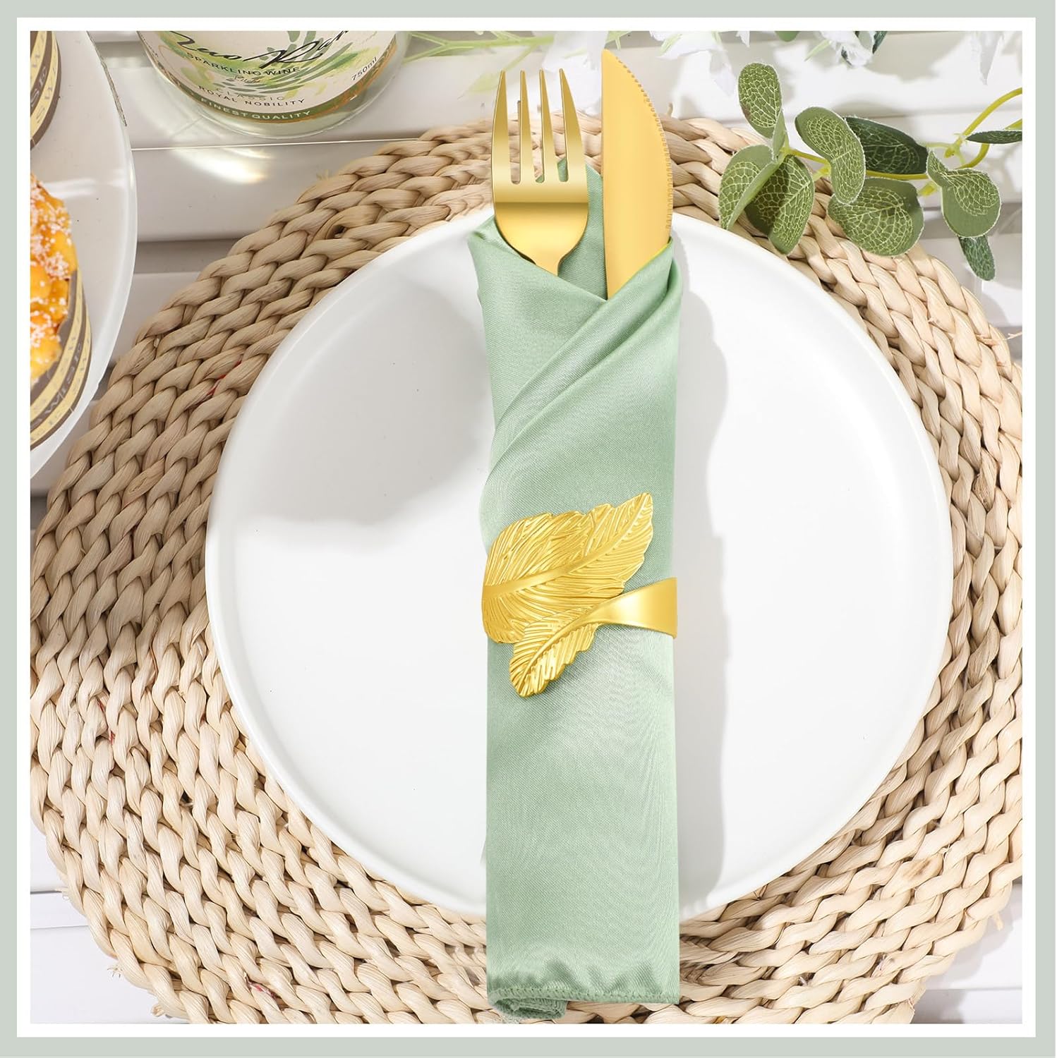 150 Pcs Satin Napkin Bulk 17 x 17 Inch Square Silk Table Napkin Soft Dinner Napkins Decor Elegant Satin Weddings Party Napkin for Wedding Parties Banquet Restaurant Decoration Supplies (Sage Green) - Image 5