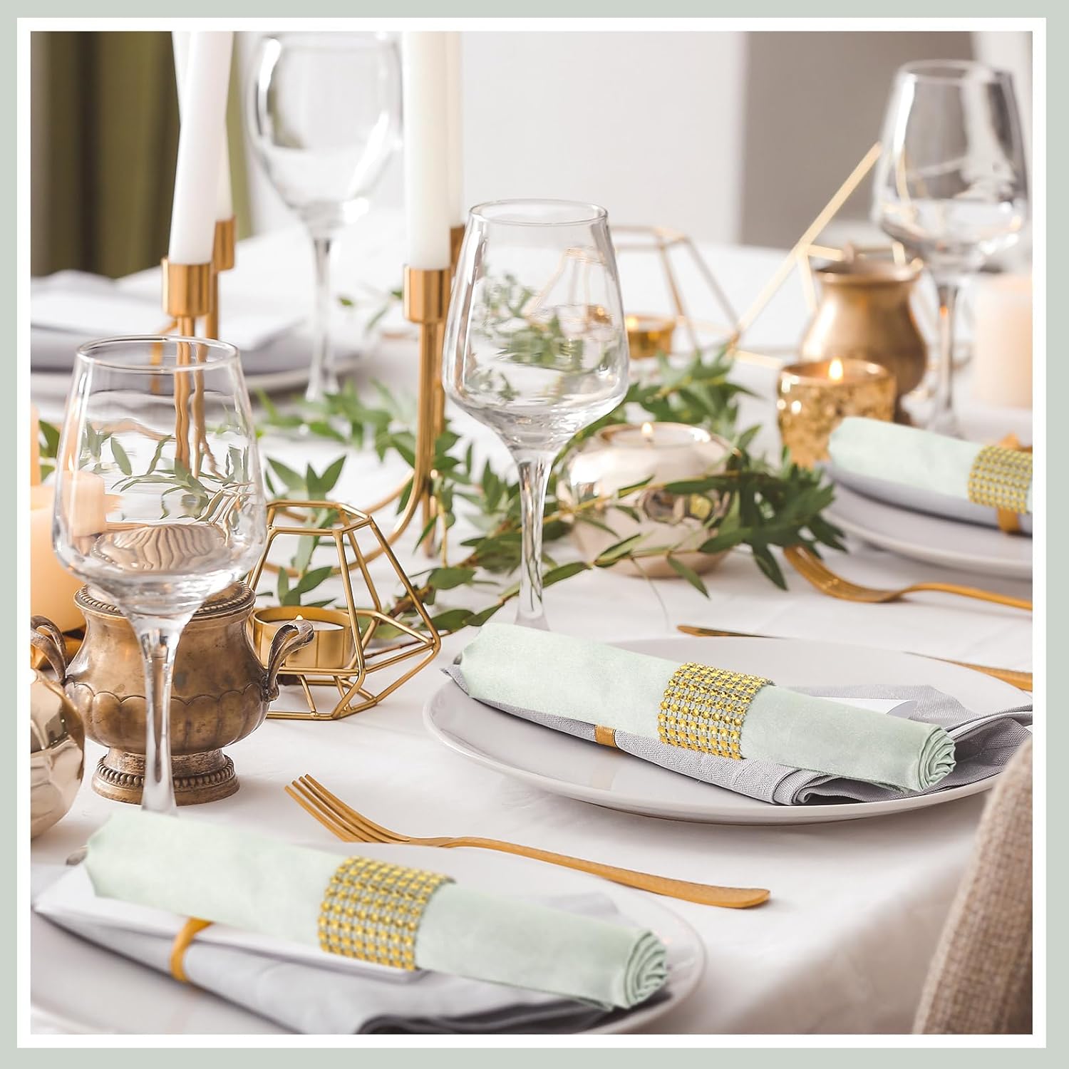 150 Pcs Satin Napkin Bulk 17 x 17 Inch Square Silk Table Napkin Soft Dinner Napkins Decor Elegant Satin Weddings Party Napkin for Wedding Parties Banquet Restaurant Decoration Supplies (Sage Green) - Image 6