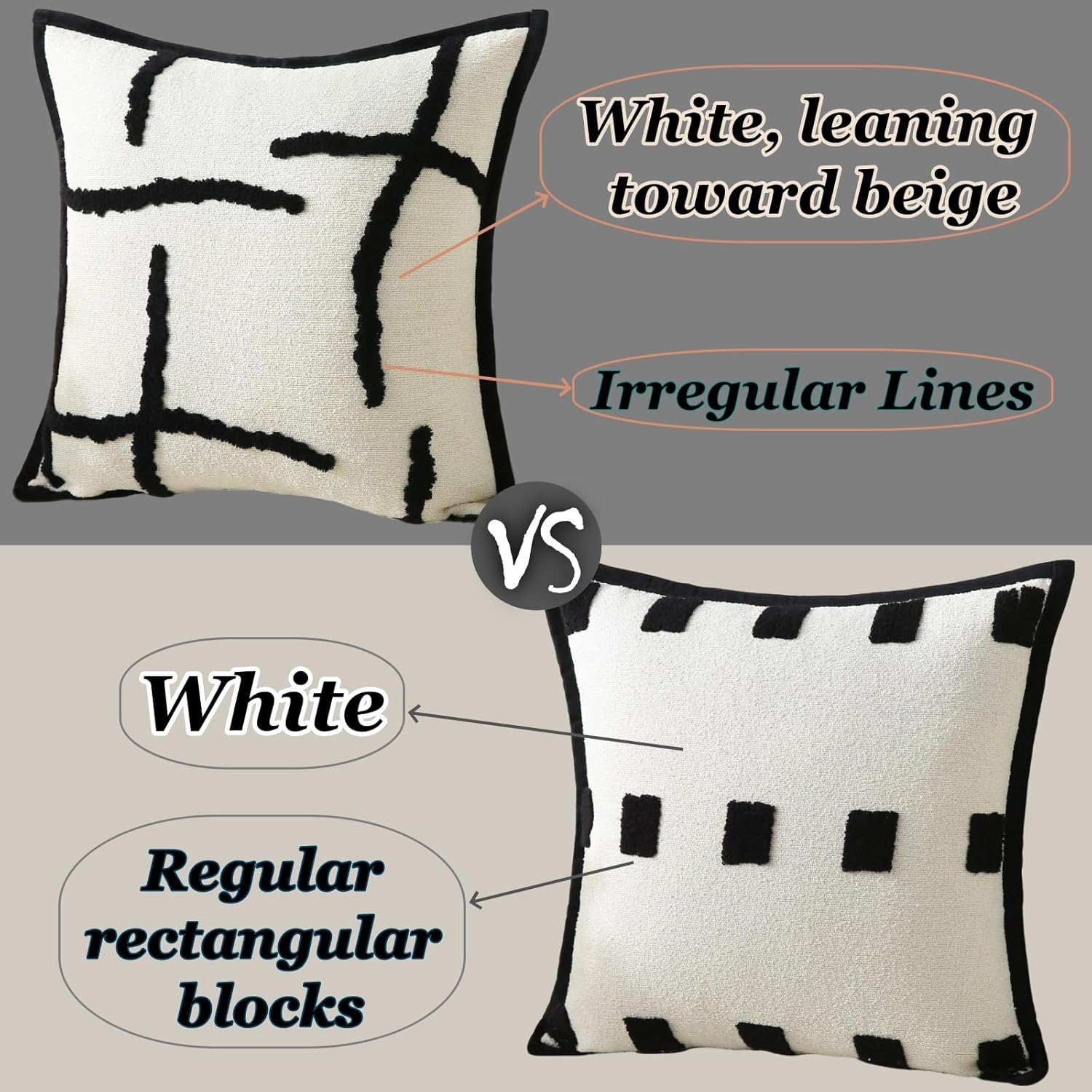 Boho Decorative Throw Pillows with Inserts, 18