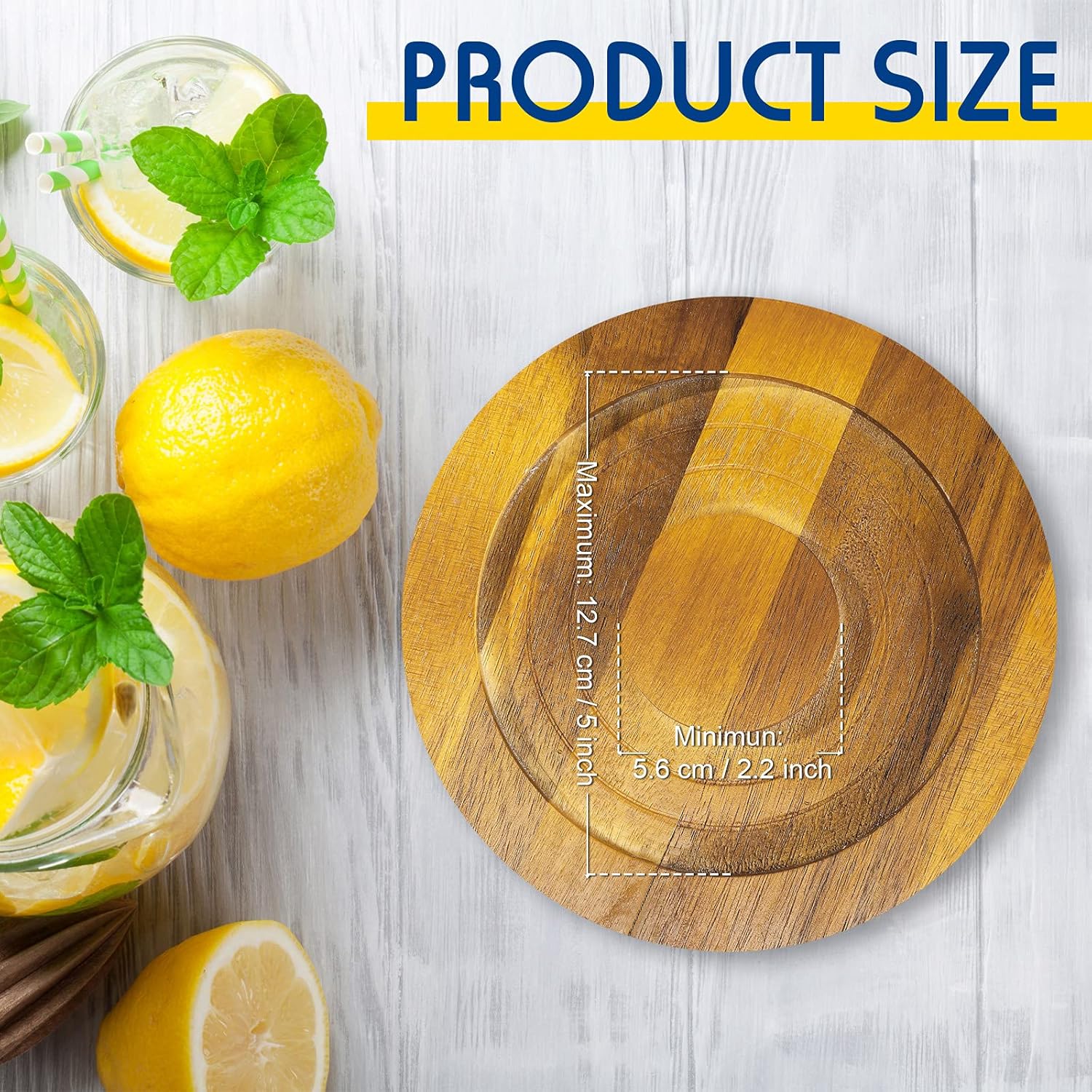 Bar Glass Rimmer for Margarita and Cocktail Sugar and Salt Wooden Rimmer with Lid for Wide Glasses up to 5 Inch, Bar Cart Accessories Bartender Tool Salt Storage - Image 3