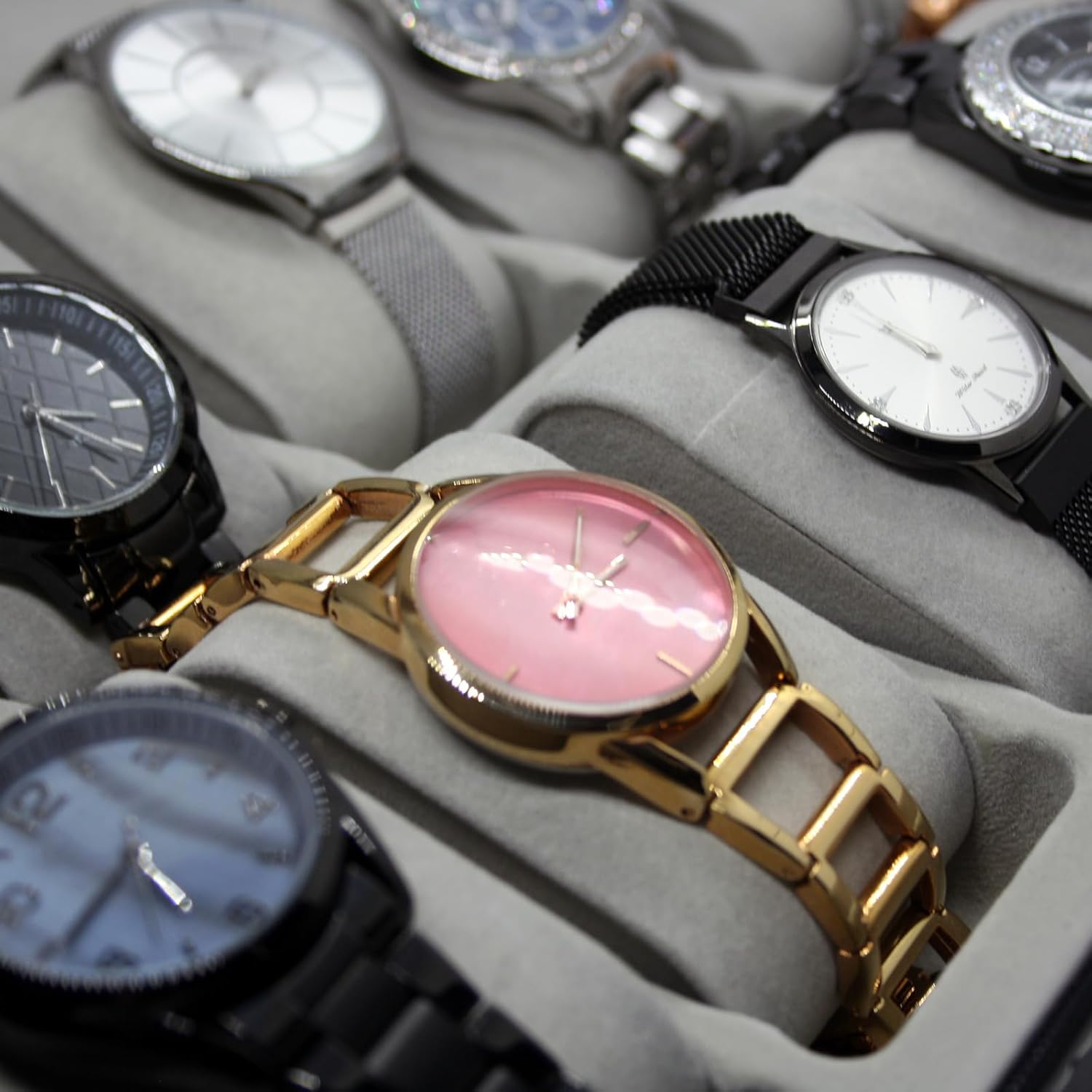12pcs Bracelet Watch Pillow Velvet Jewelry Display Pillows Cushion Pad Watch Storage Pillow for Watch Box Grey - Image 6
