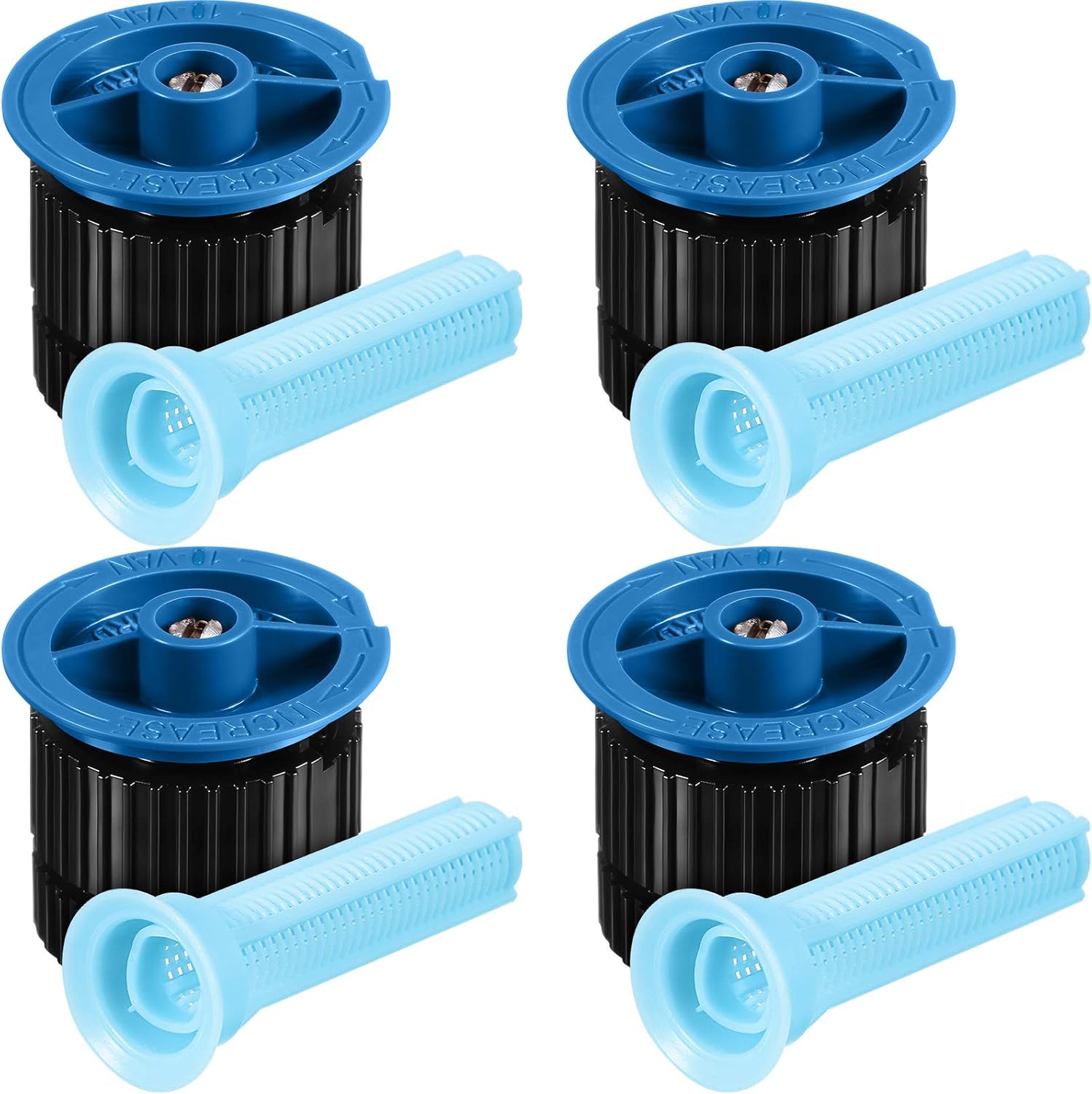 4 Pcs 10 VAN Variable Arc Nozzle Replacement Sprinkler Head Adjustable 360 Degree Rotating Irrigation Pop up Sprinkler Head Compatible with Rainbird, Hunter, Orbit for Garden Lawn - Image 1
