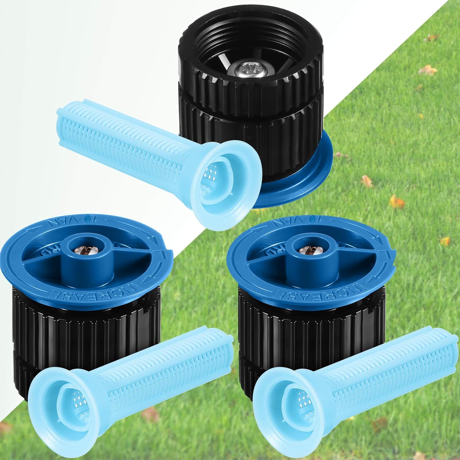 4 Pcs 10 VAN Variable Arc Nozzle Replacement Sprinkler Head Adjustable 360 Degree Rotating Irrigation Pop up Sprinkler Head Compatible with Rainbird, Hunter, Orbit for Garden Lawn - Image 4