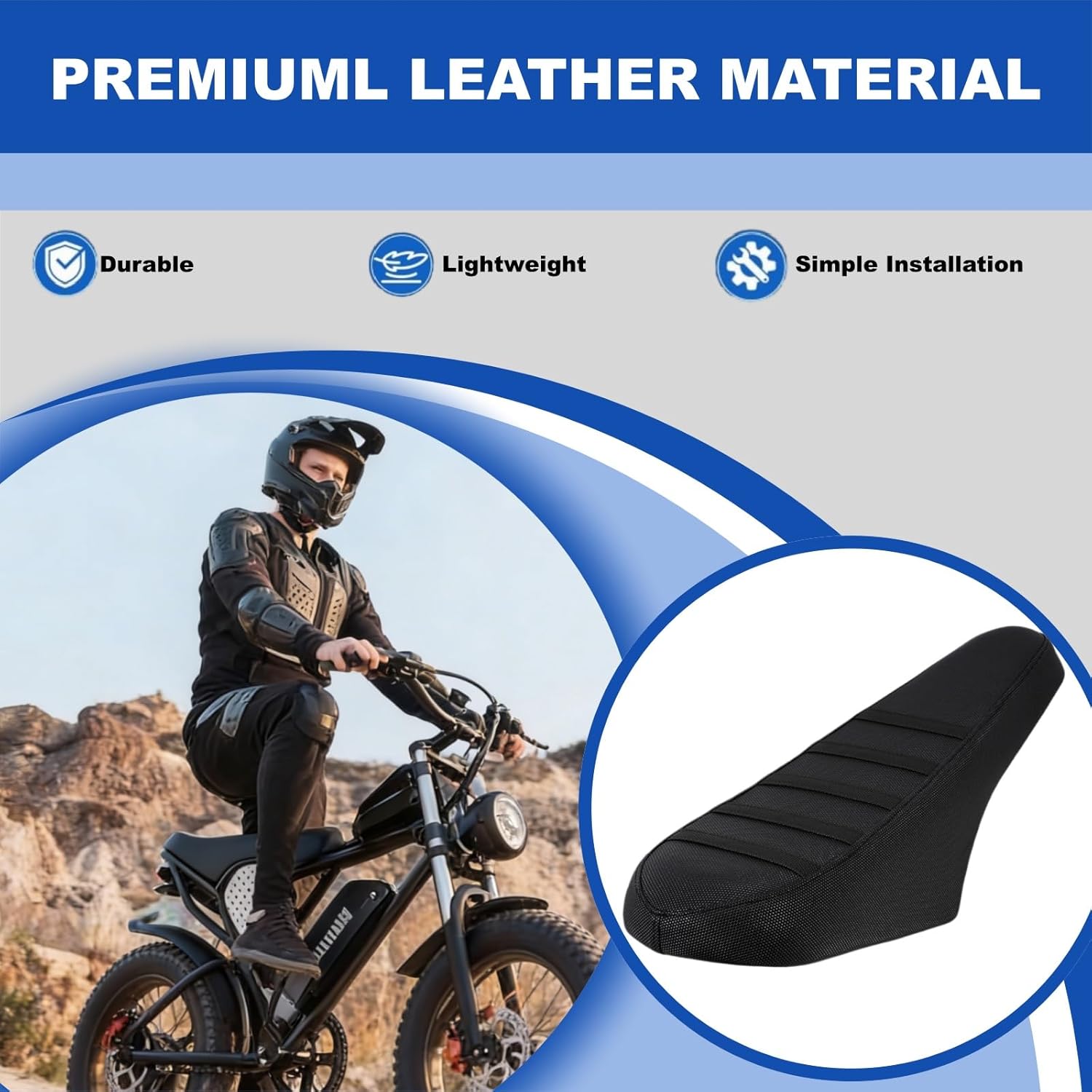 Ridstar Q20 Seat Cover, EBike Seat Cover, Non-Slip Waterproof Leather, Protecting Your Electric Bike Seat, for Ridstar Q20/Q20 Pro Lite - Image 7