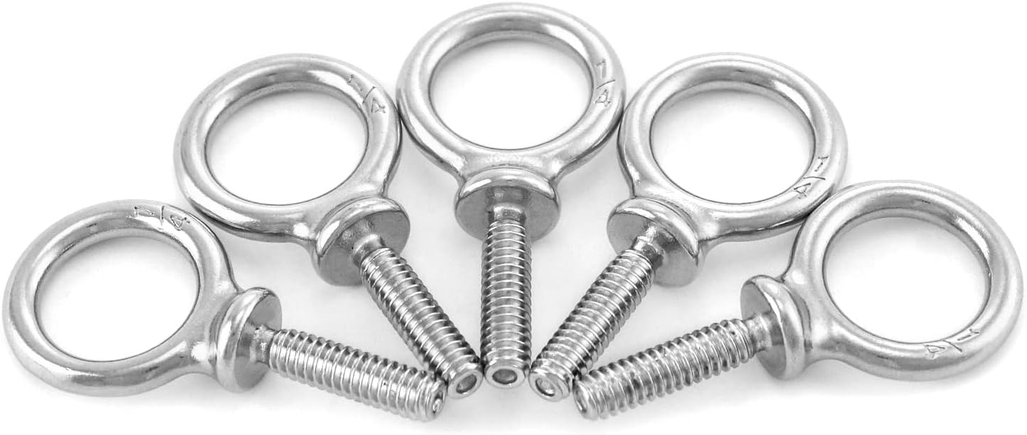 Eye Bolt, 20 Pack 1/4