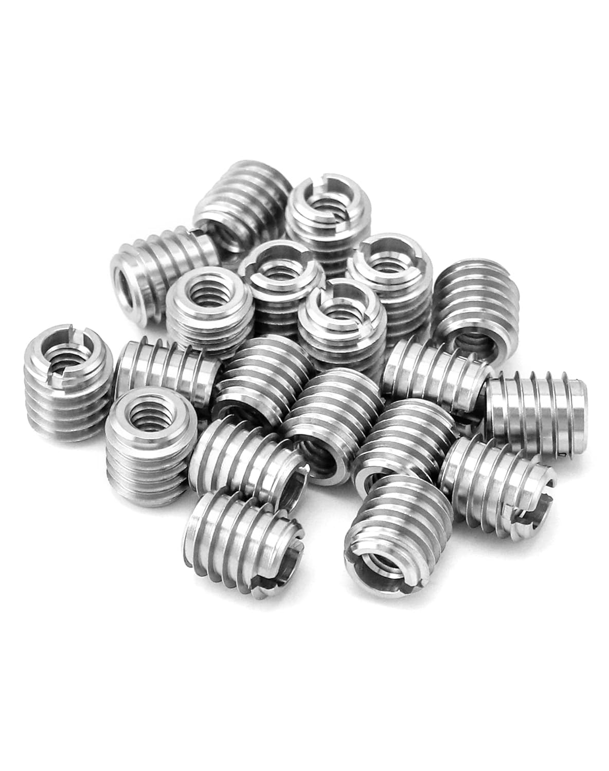 Stainless Steel Threaded Insert for Hard-Wood, 1/4-20 Internal Threads 20 Pack 5/8