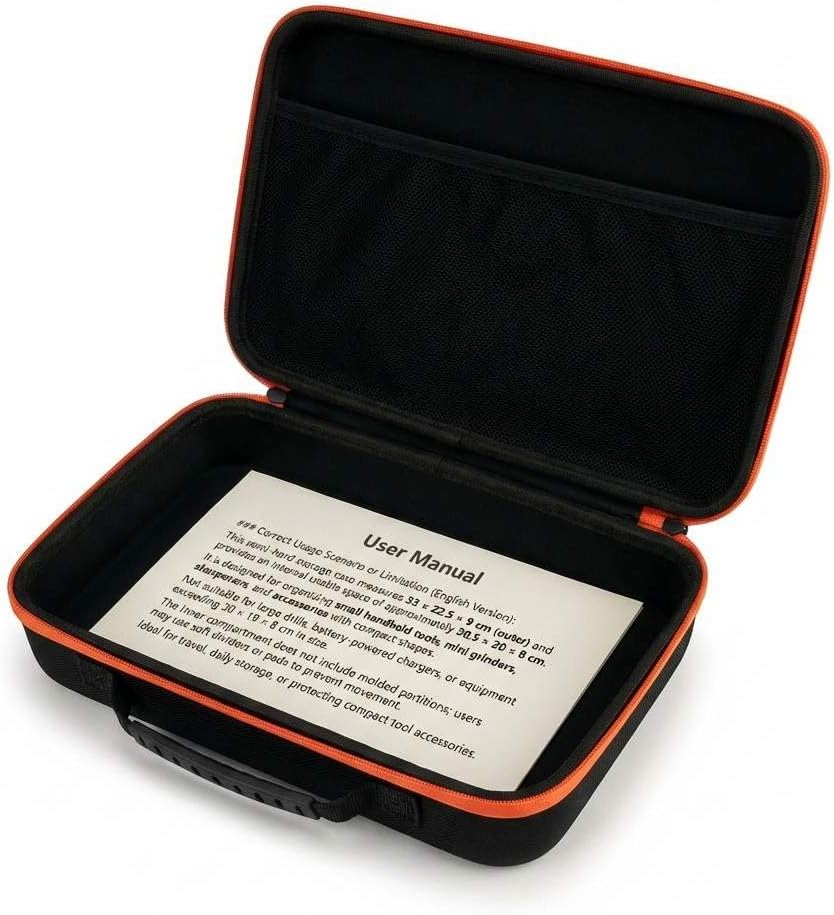 Compact Tool Storage Case 33×22.5×9cm – Shock‑Resistant Portable Organizer for Small Tools, Accessories & Sharpeners - Image 3
